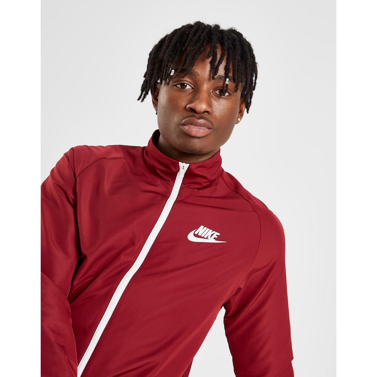 nike woven tracksuit red