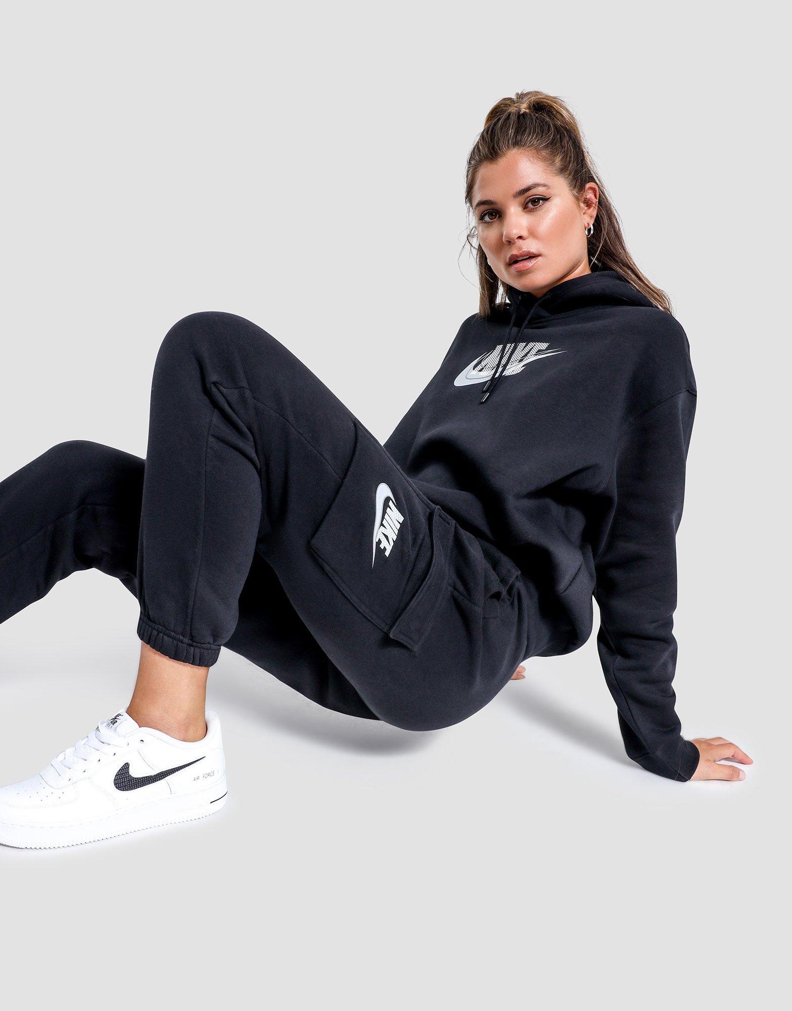Nike Fleece Double Futura Cargo Joggers in Black - Lyst