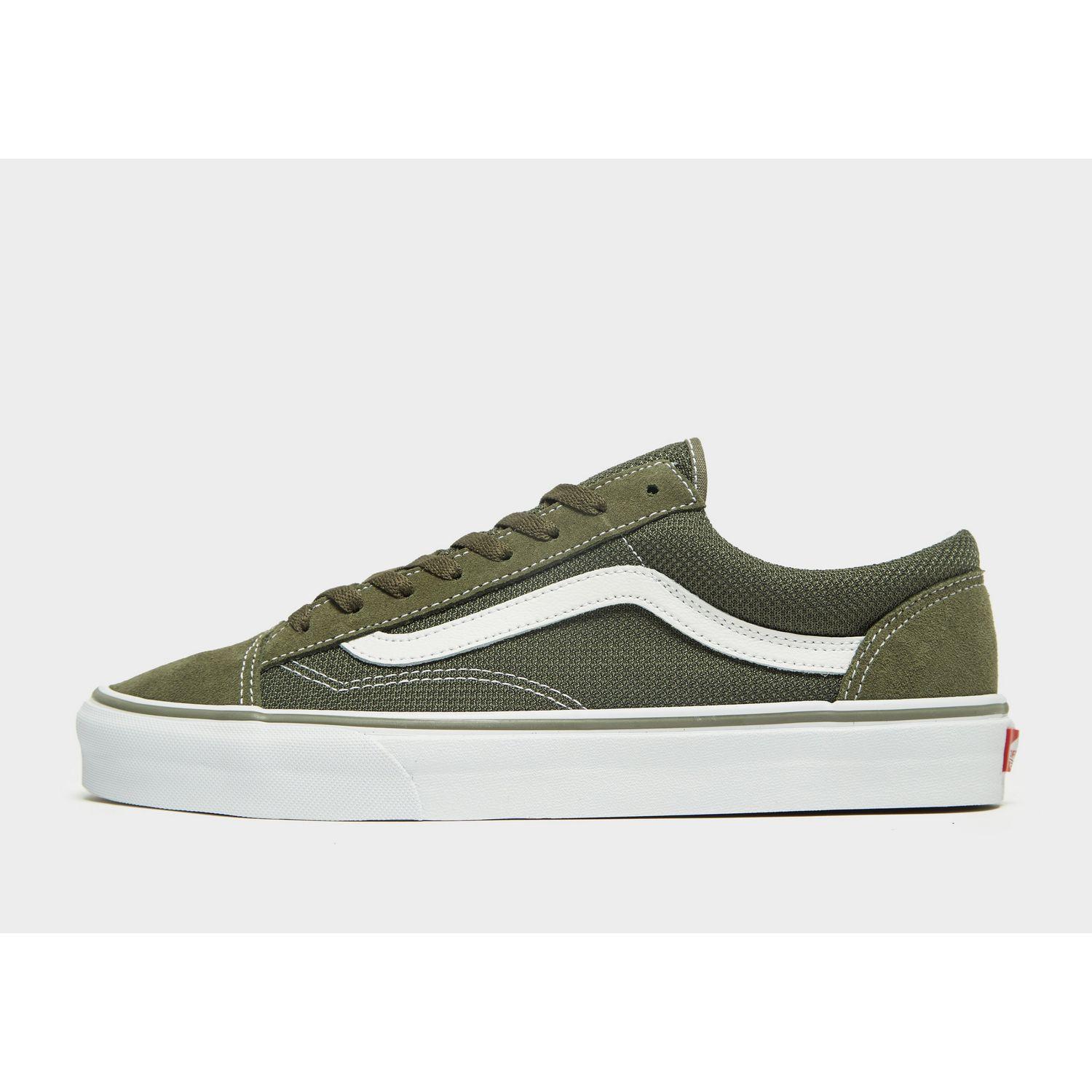 Vans Suede Style 36 Mesh in Green/White 