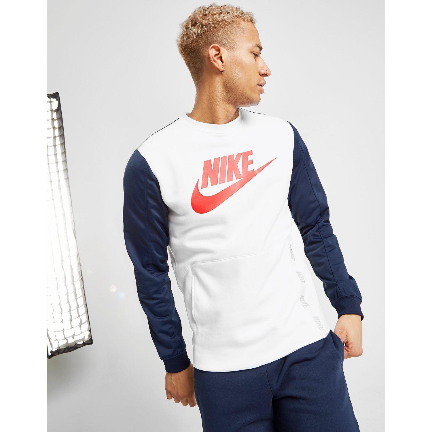 Nike Cotton Hybrid Crew Sweatshirt in 