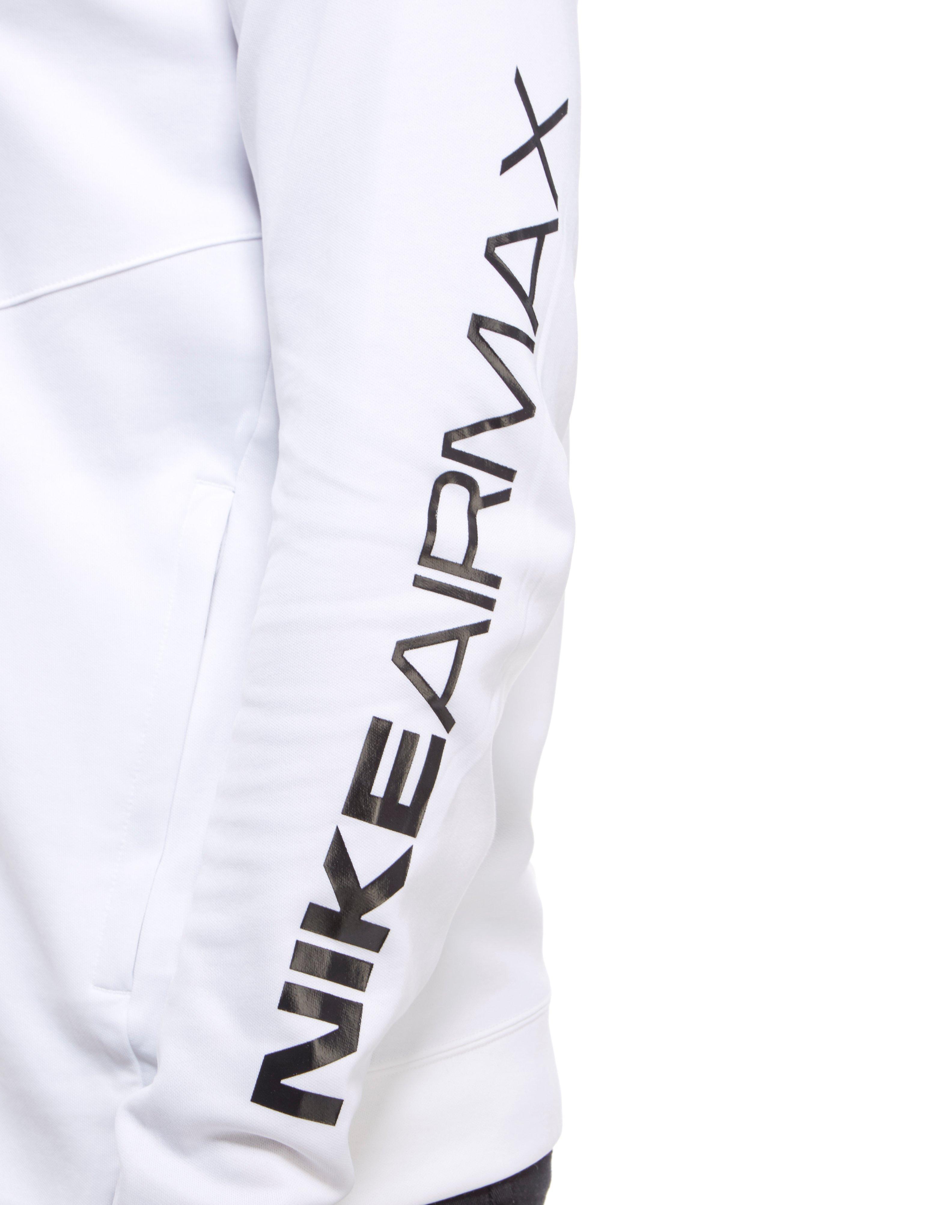 white nike air max hoodie