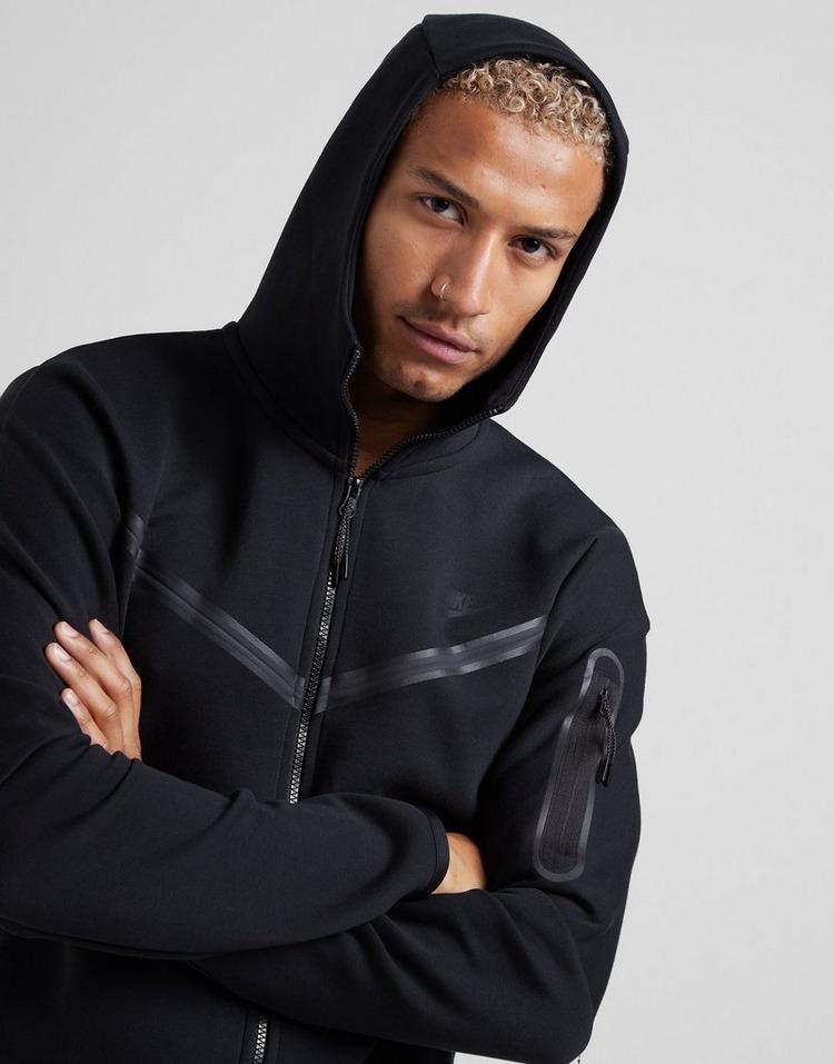 Nike Tech Fleece Full Zip Hoodie in Black/Black (Black) for Men - Lyst