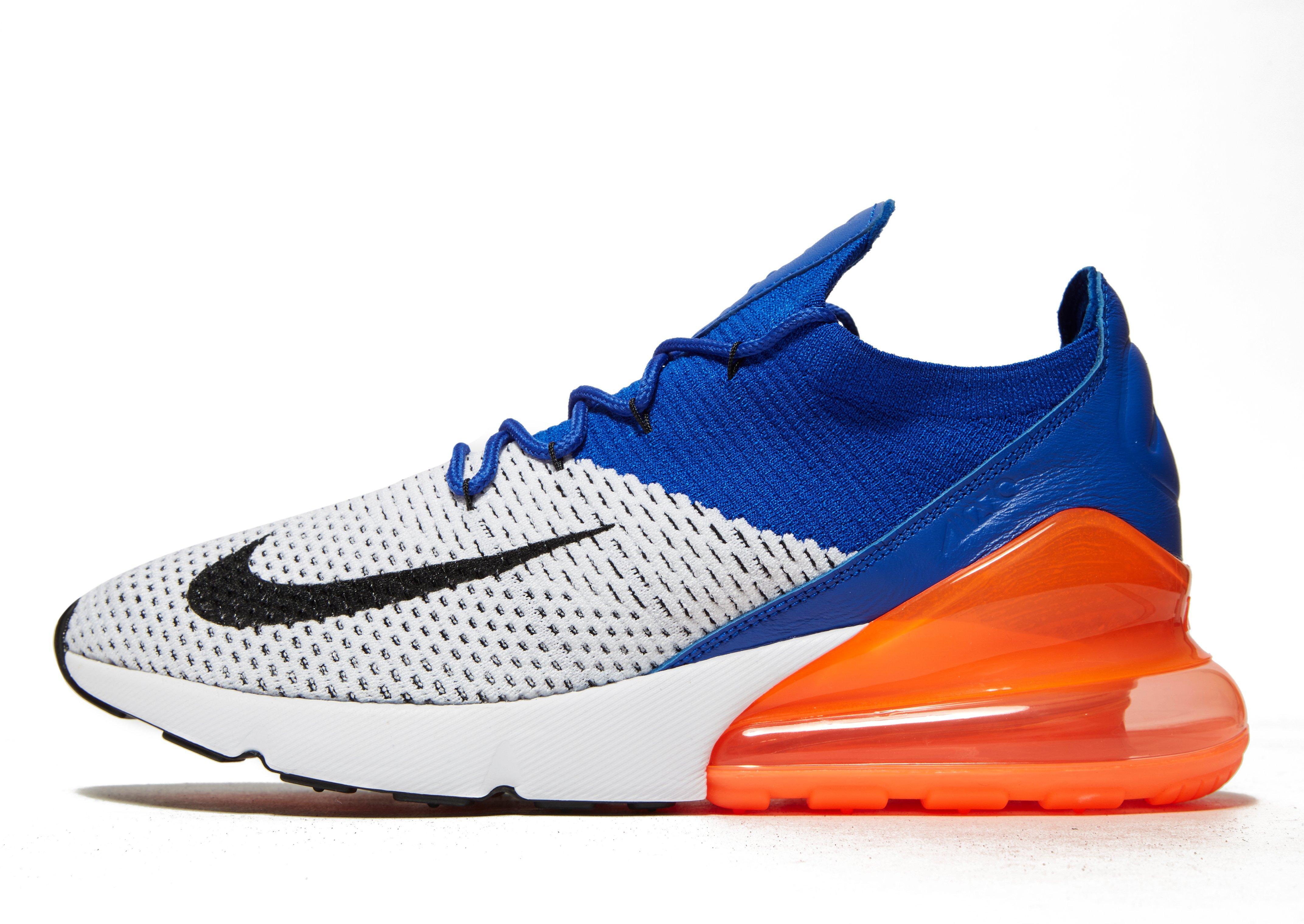 Nike Synthetic Air Max 270 Flyknit in Blue/Red/White (Blue) for Men - Lyst