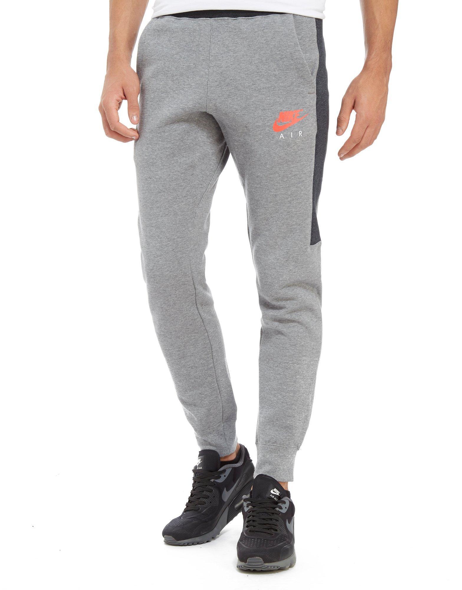 Nike Air Fleece Pants in Grey/Red (Gray 