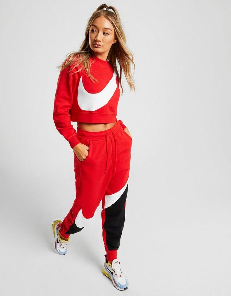 nike oversized swoosh logo crew sweatshirt