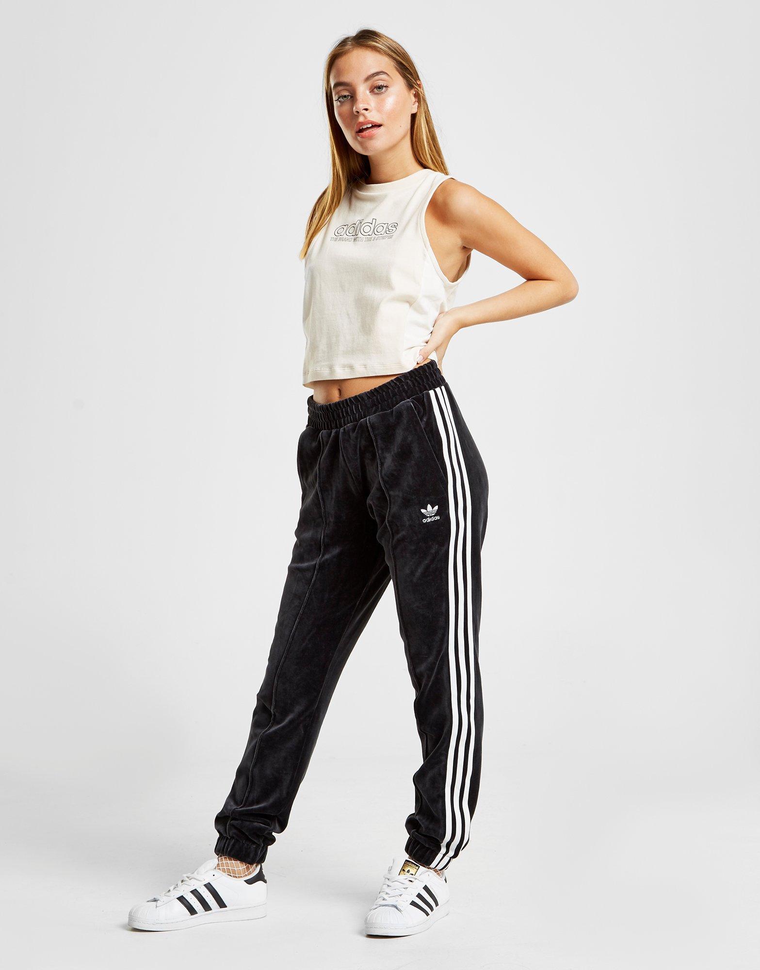 adidas velvet flare track pant