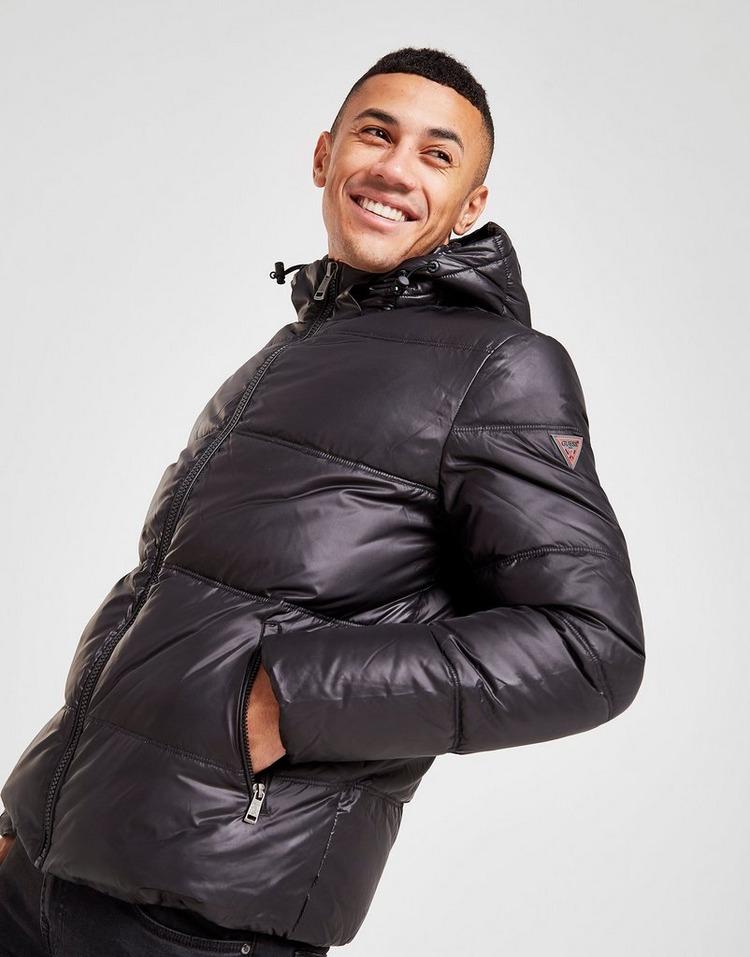 guess puffer jacket black