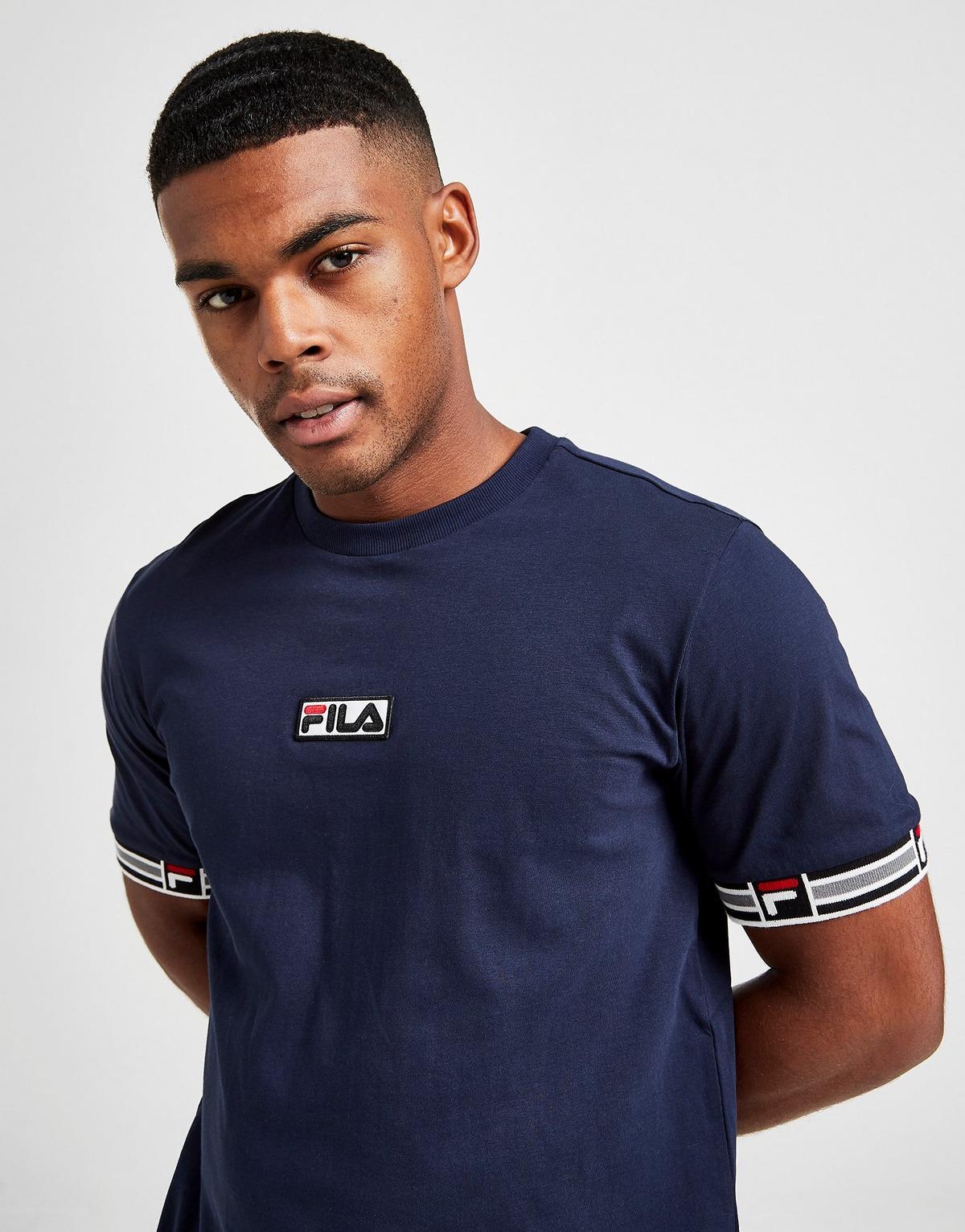 Fila Cotton Squadron Jacquard T-shirt in Navy (Blue) for Men - Lyst