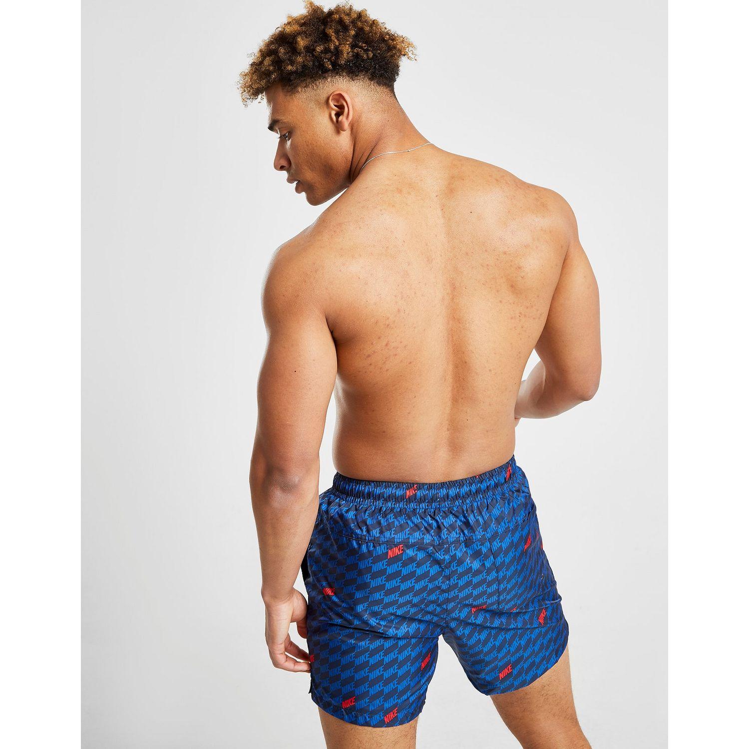 nike hybrid all over print swim shorts