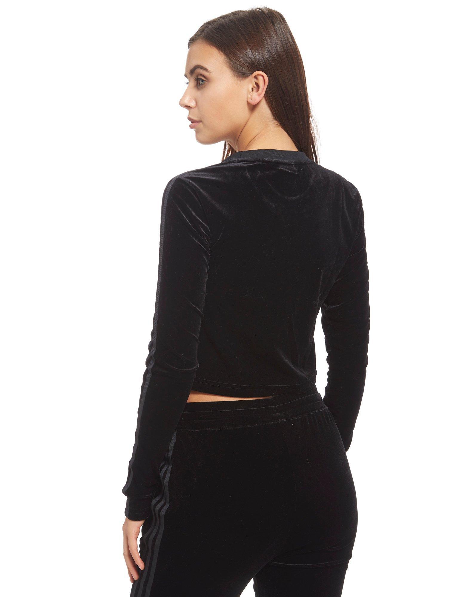 adidas velour crop top