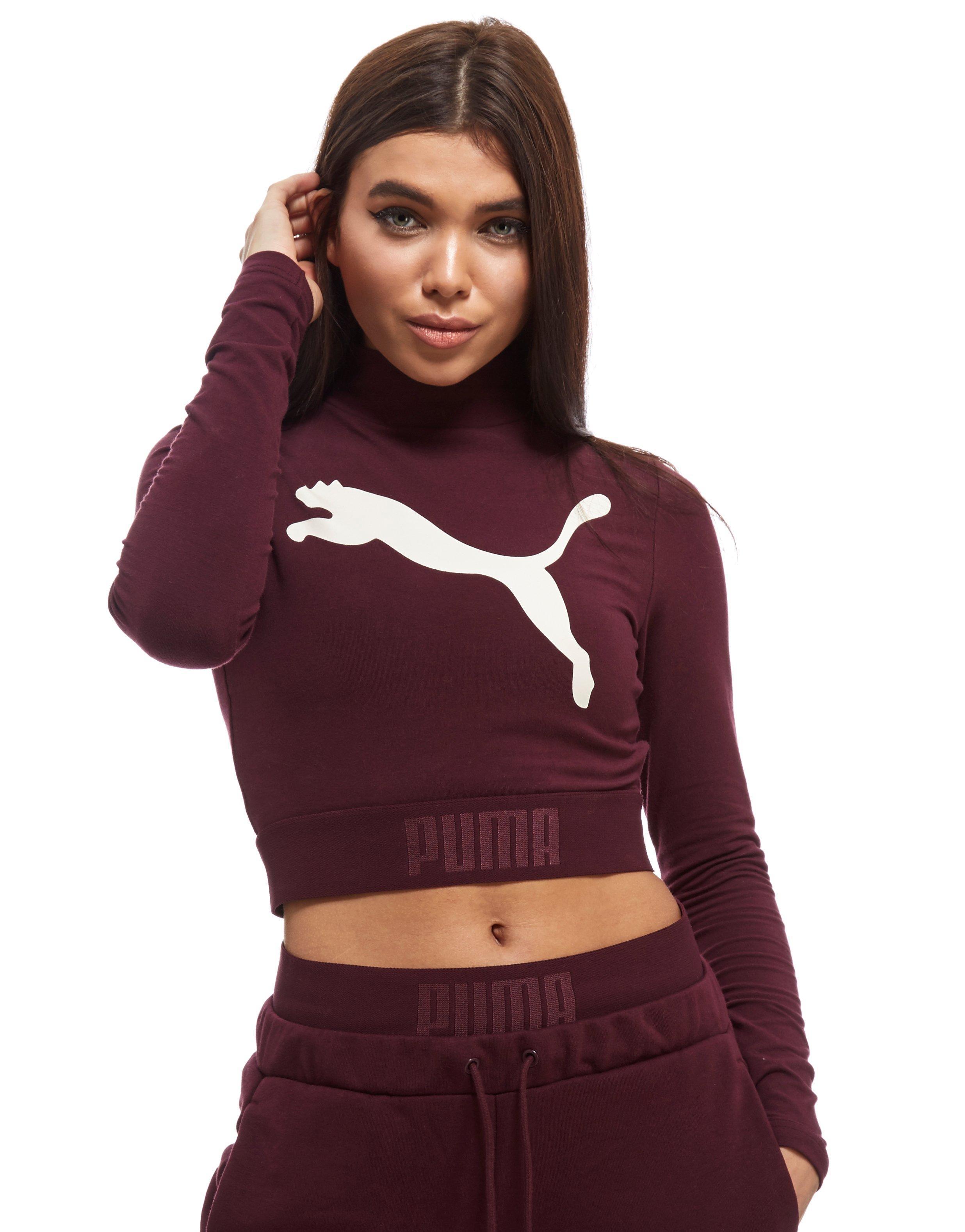 burgundy puma sweater