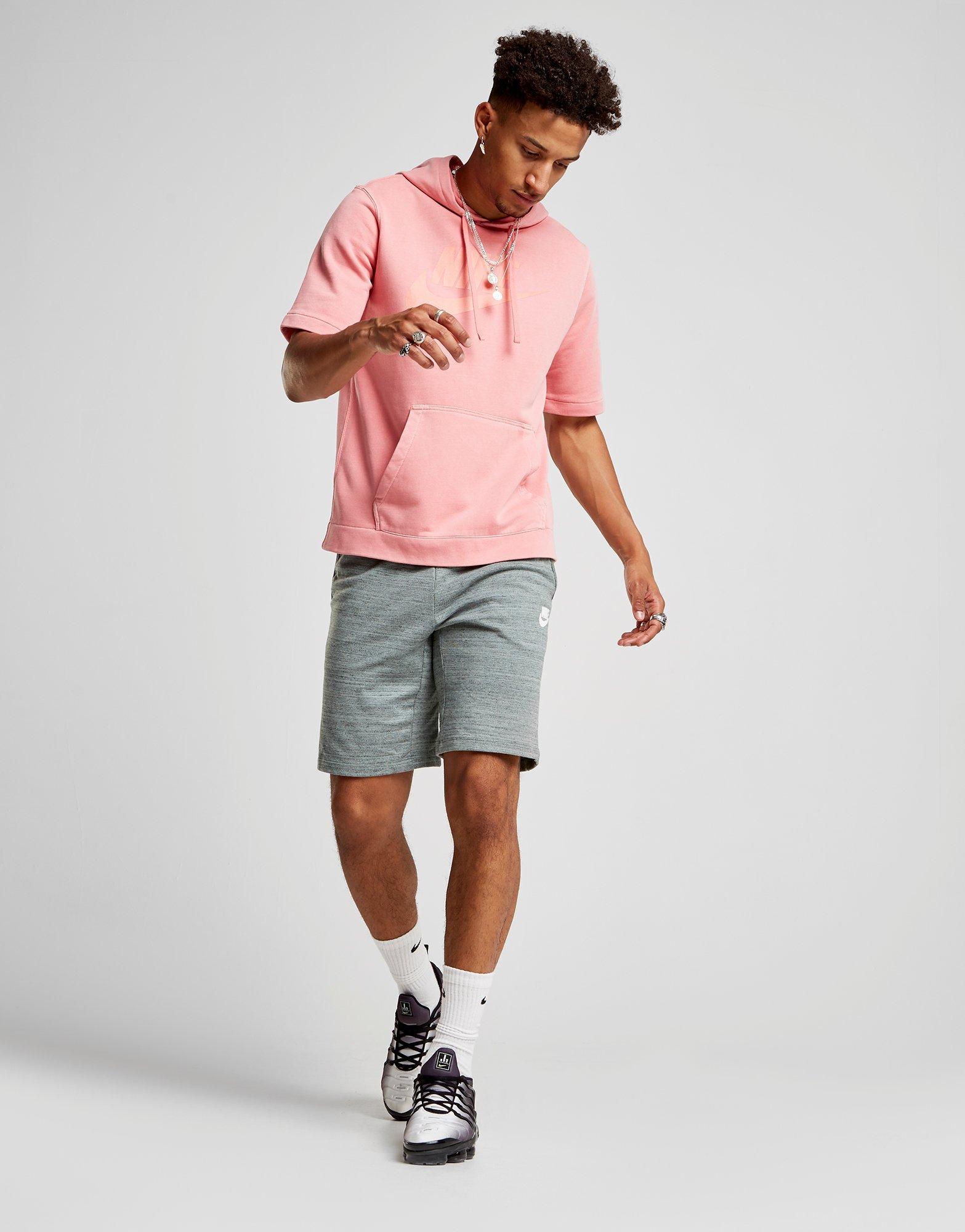 short sleeve hoodie and shorts