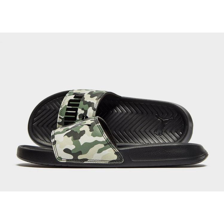 puma popcat slides leopard
