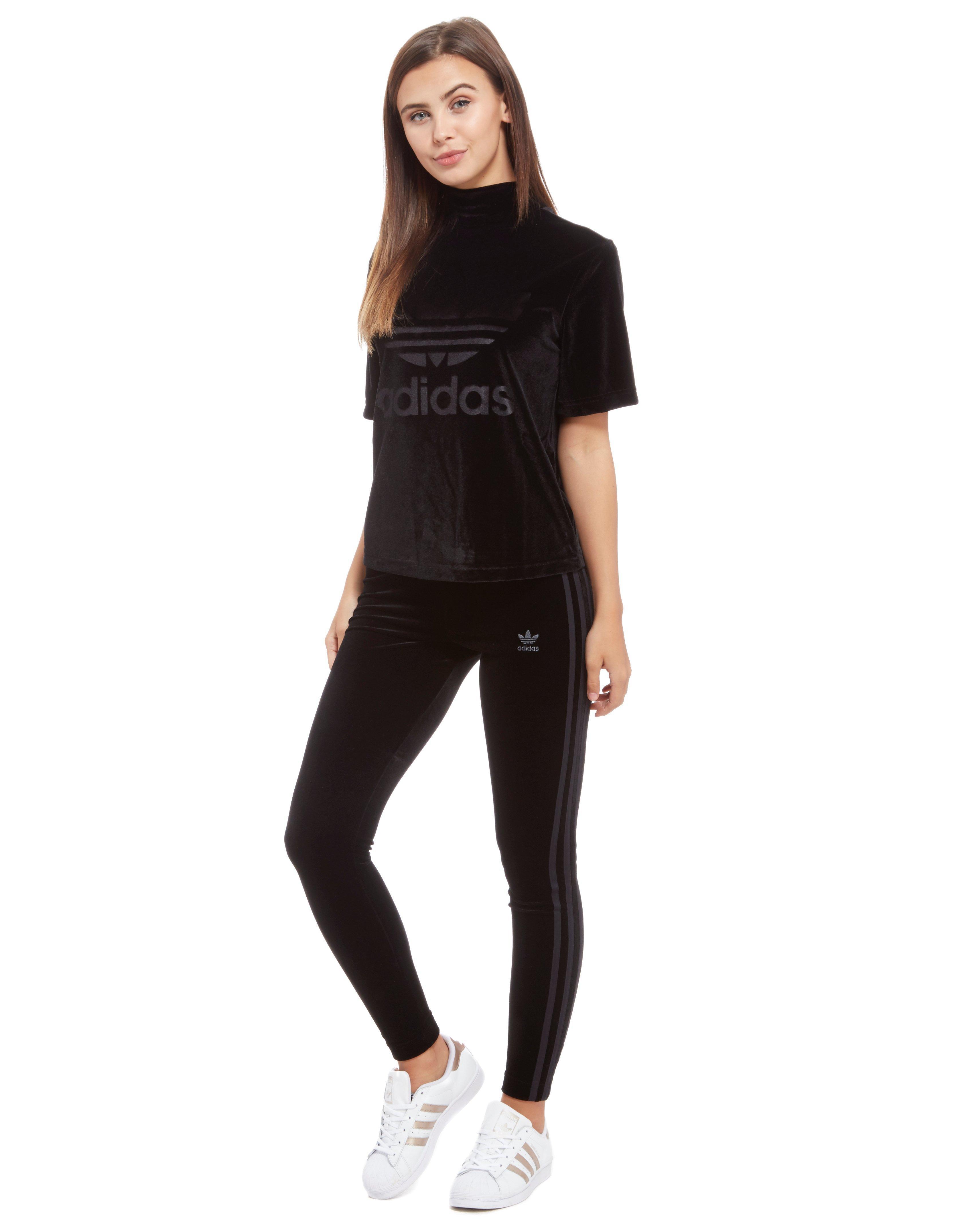 black velvet adidas leggings