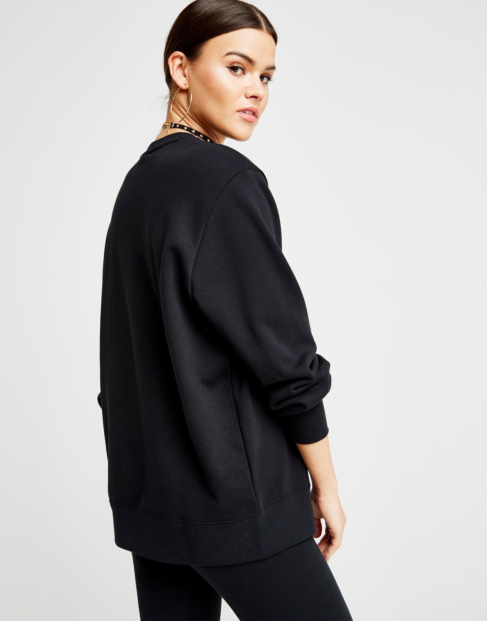 Nike Cotton Gold Necklace Crew Sweatshirt in Black/Gold (Black) Lyst