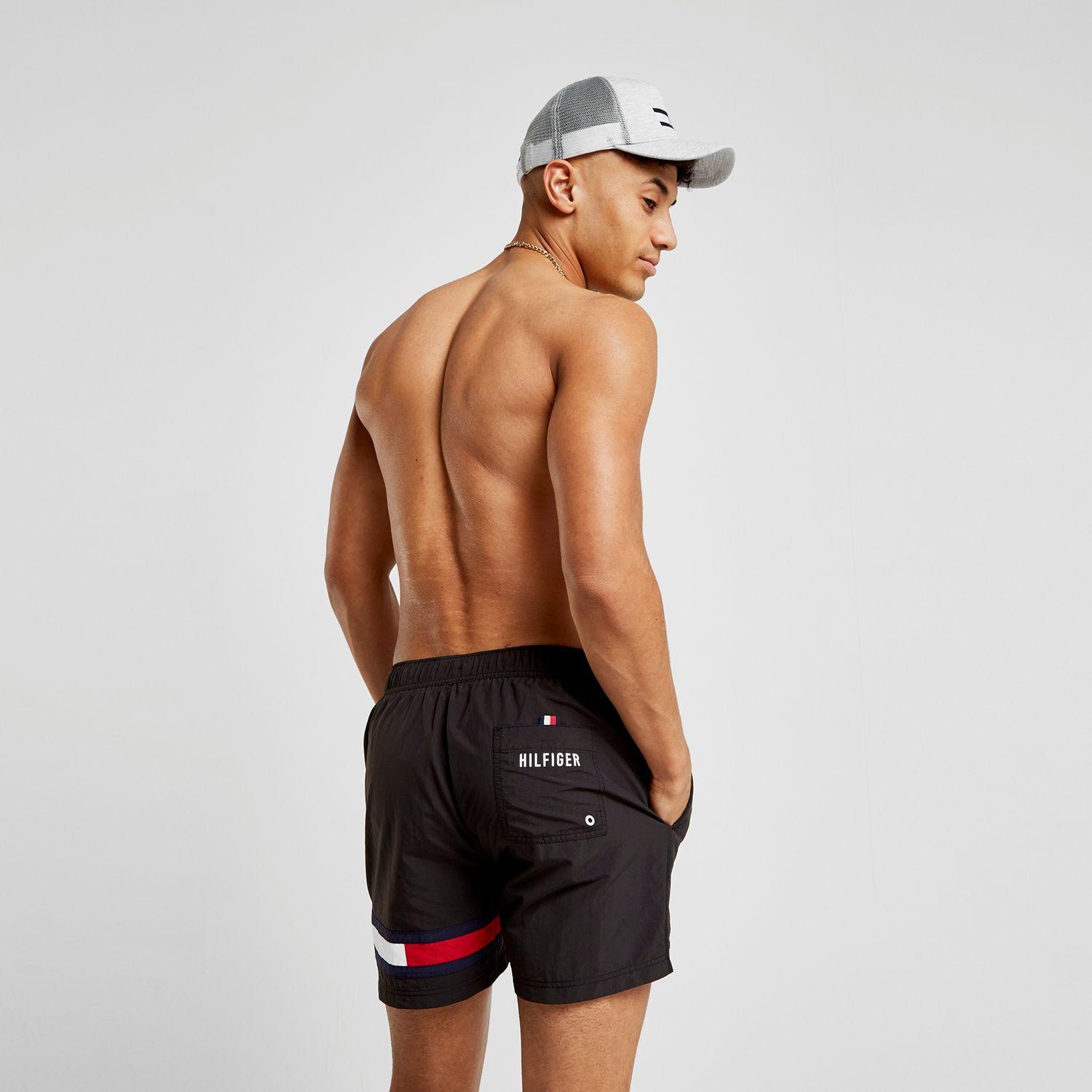 tommy hilfiger black swim shorts