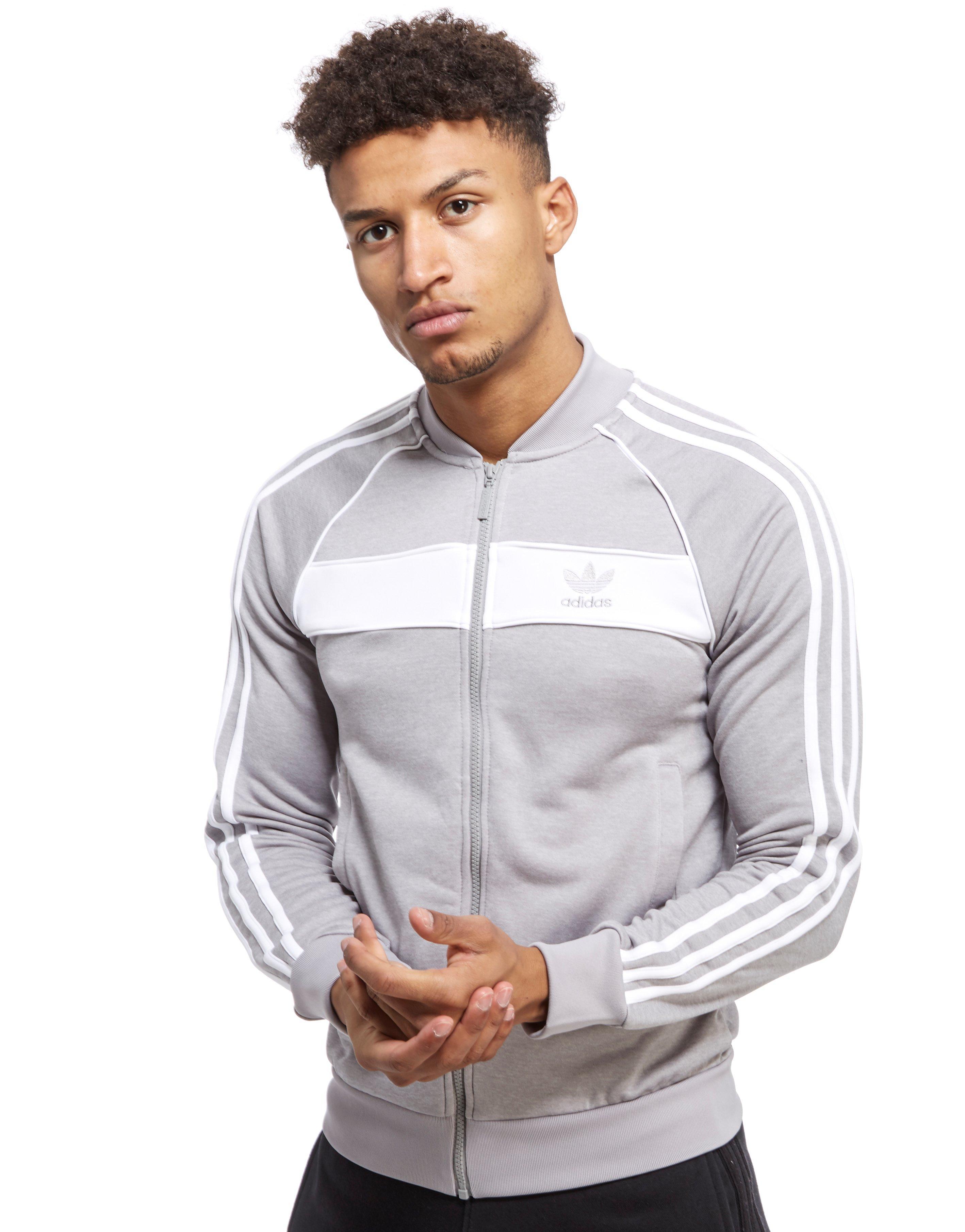 Superstar Poly Track Top in Grey 