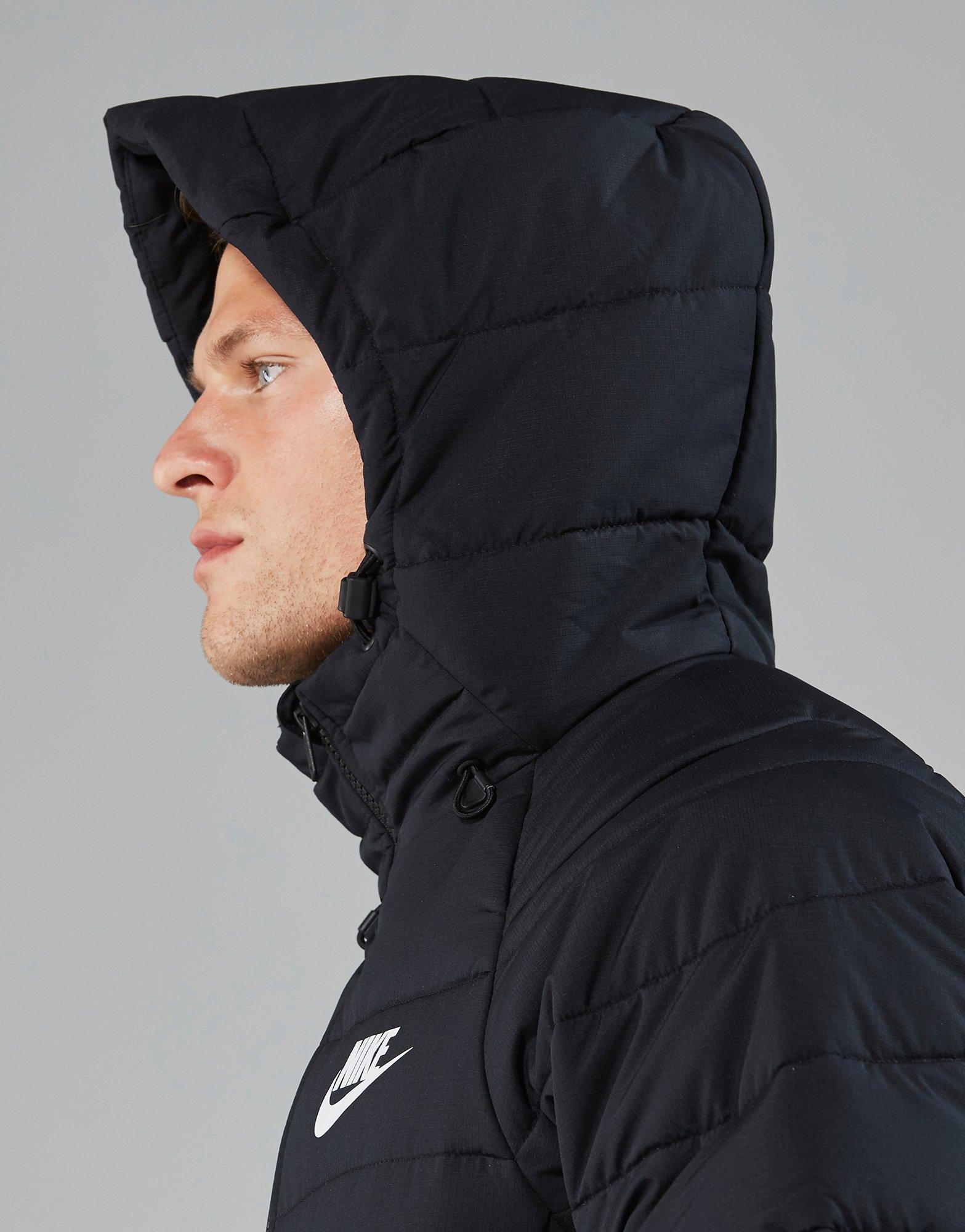 Nike Synthetic Sportswear Hooded Down Jacket in Black for Men - Lyst