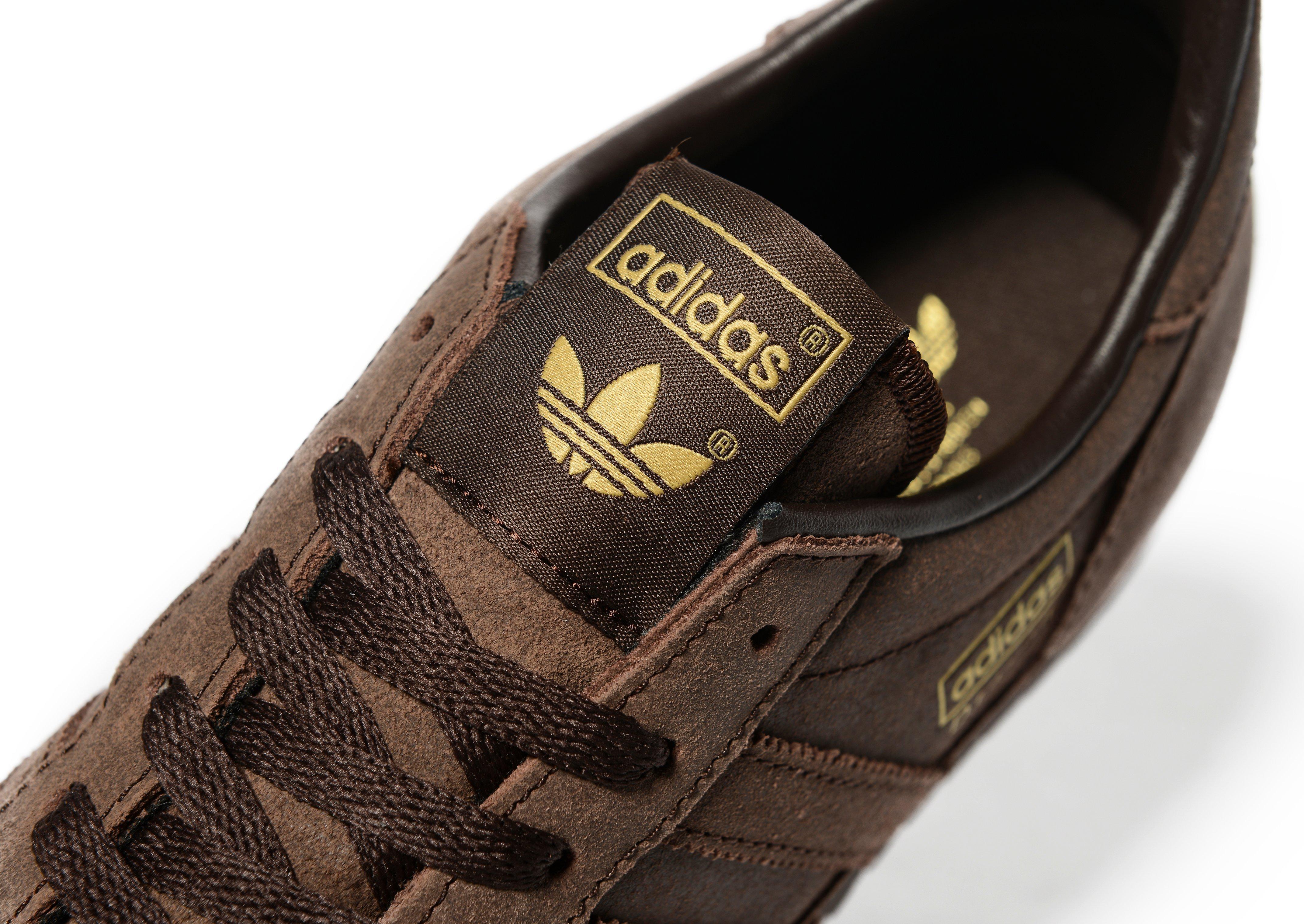adidas leather shoes brown