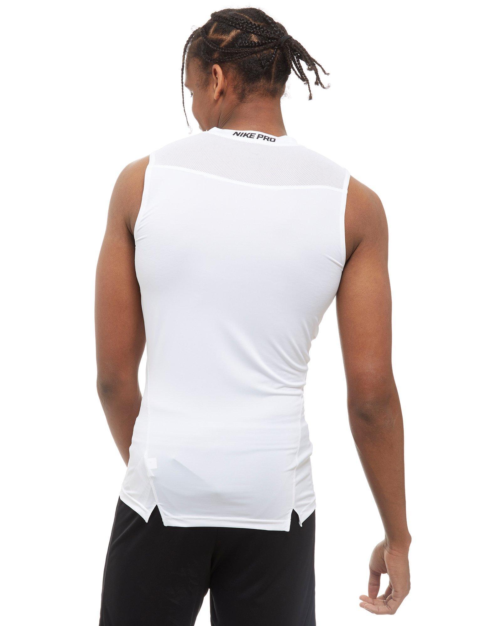 white nike compression tank