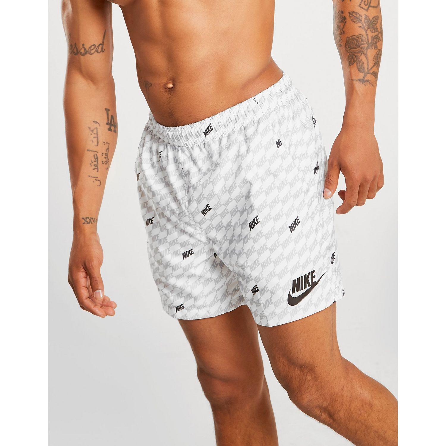 nike hybrid all over print swim shorts