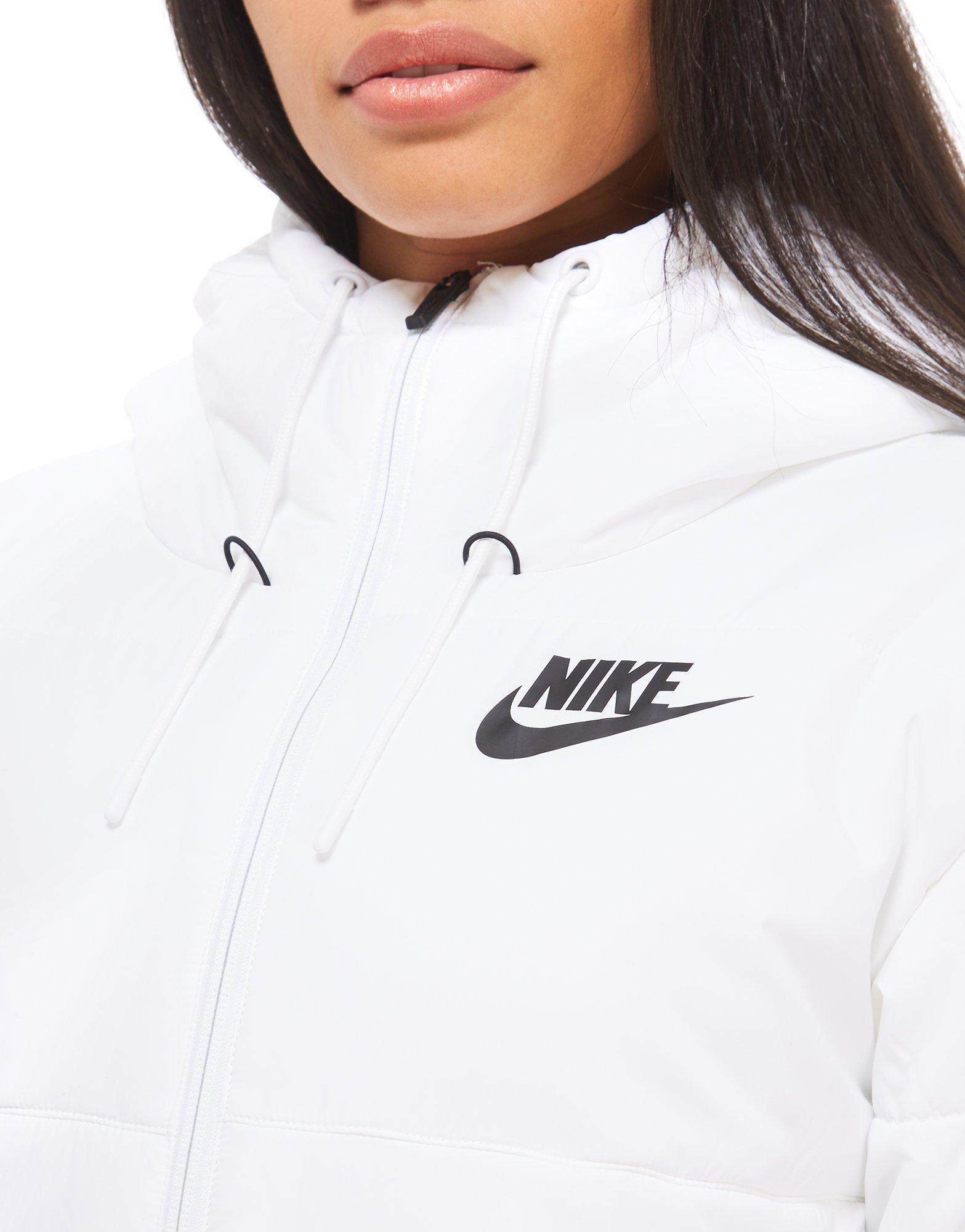 Nike Synthetic Padded Jacket in White - Lyst