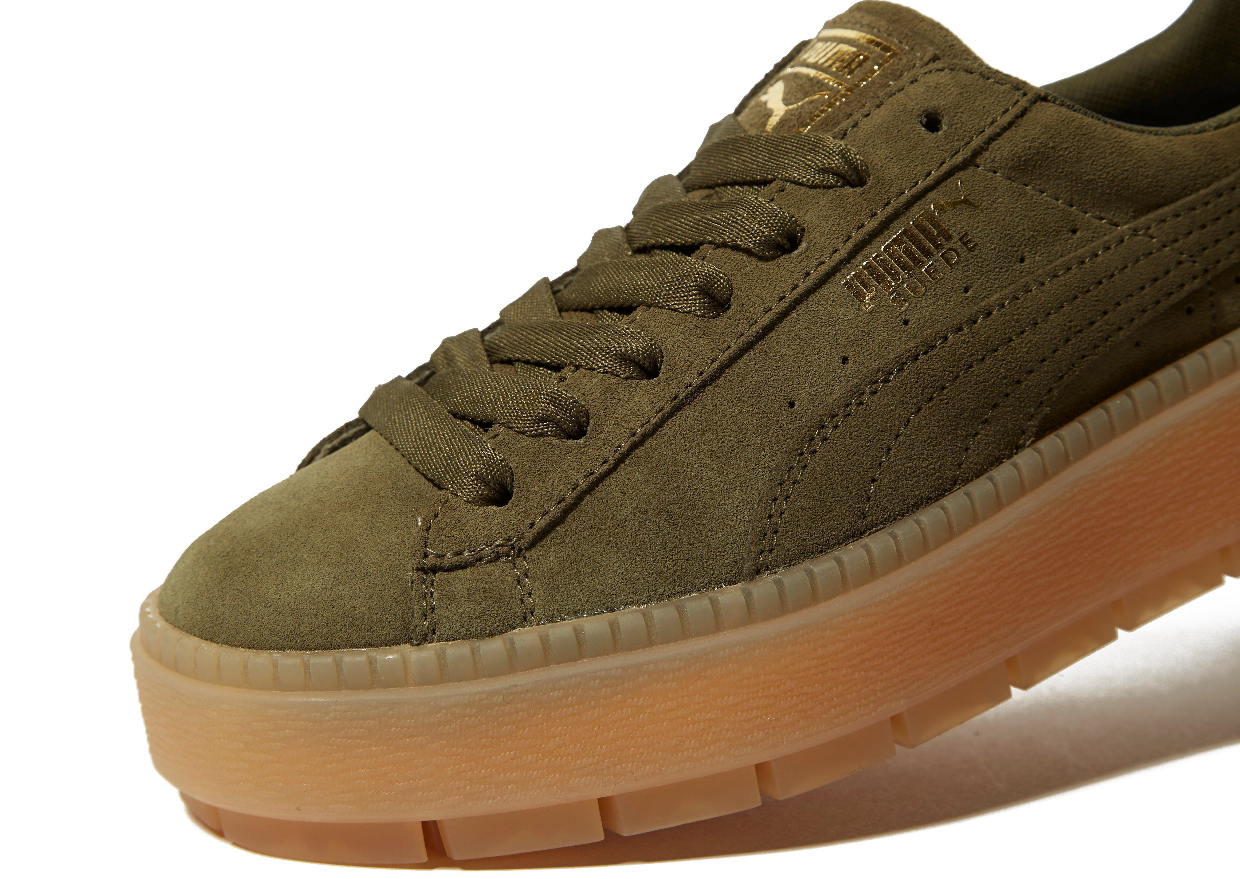 puma suede platform trainer