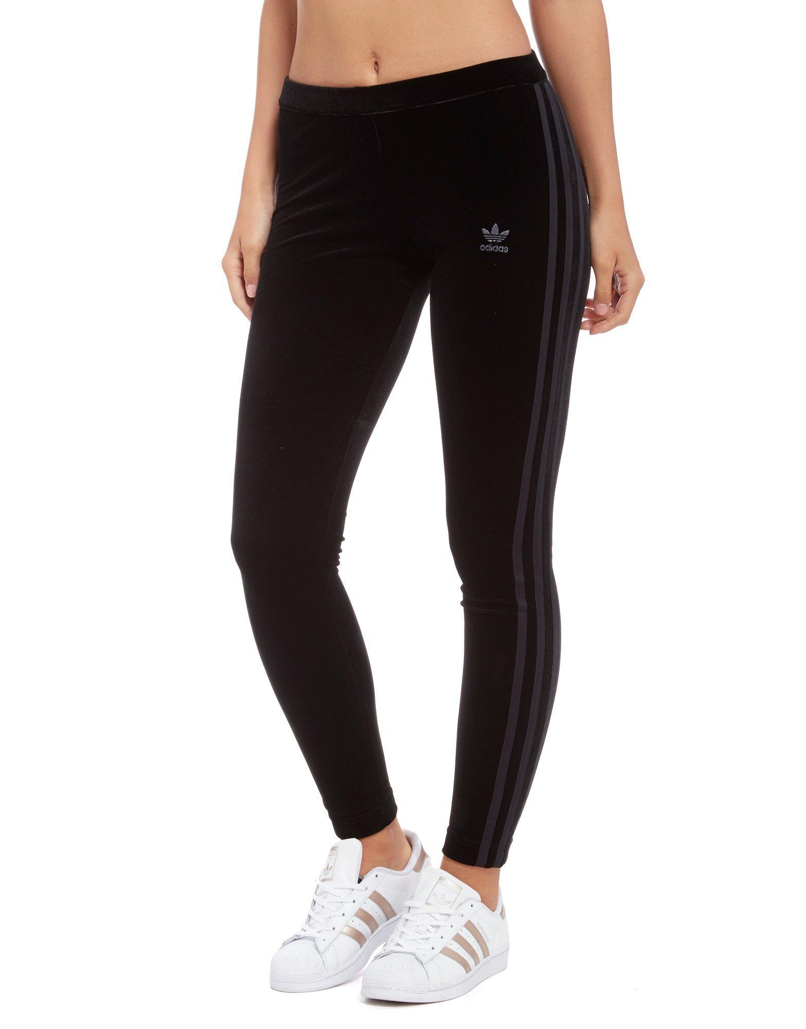 adidas originals 3 stripe black leggings