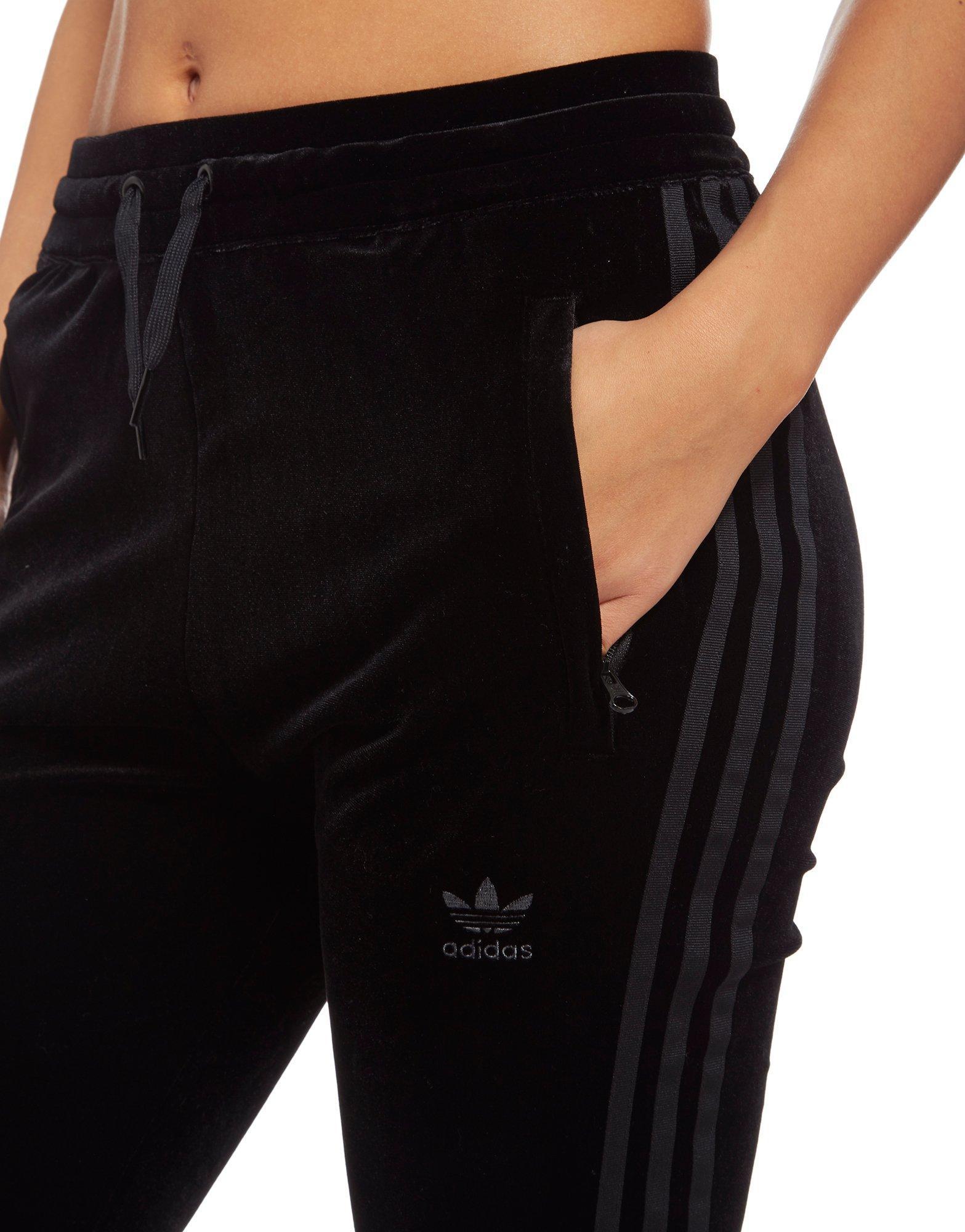 adidas velour tracksuit bottoms womens