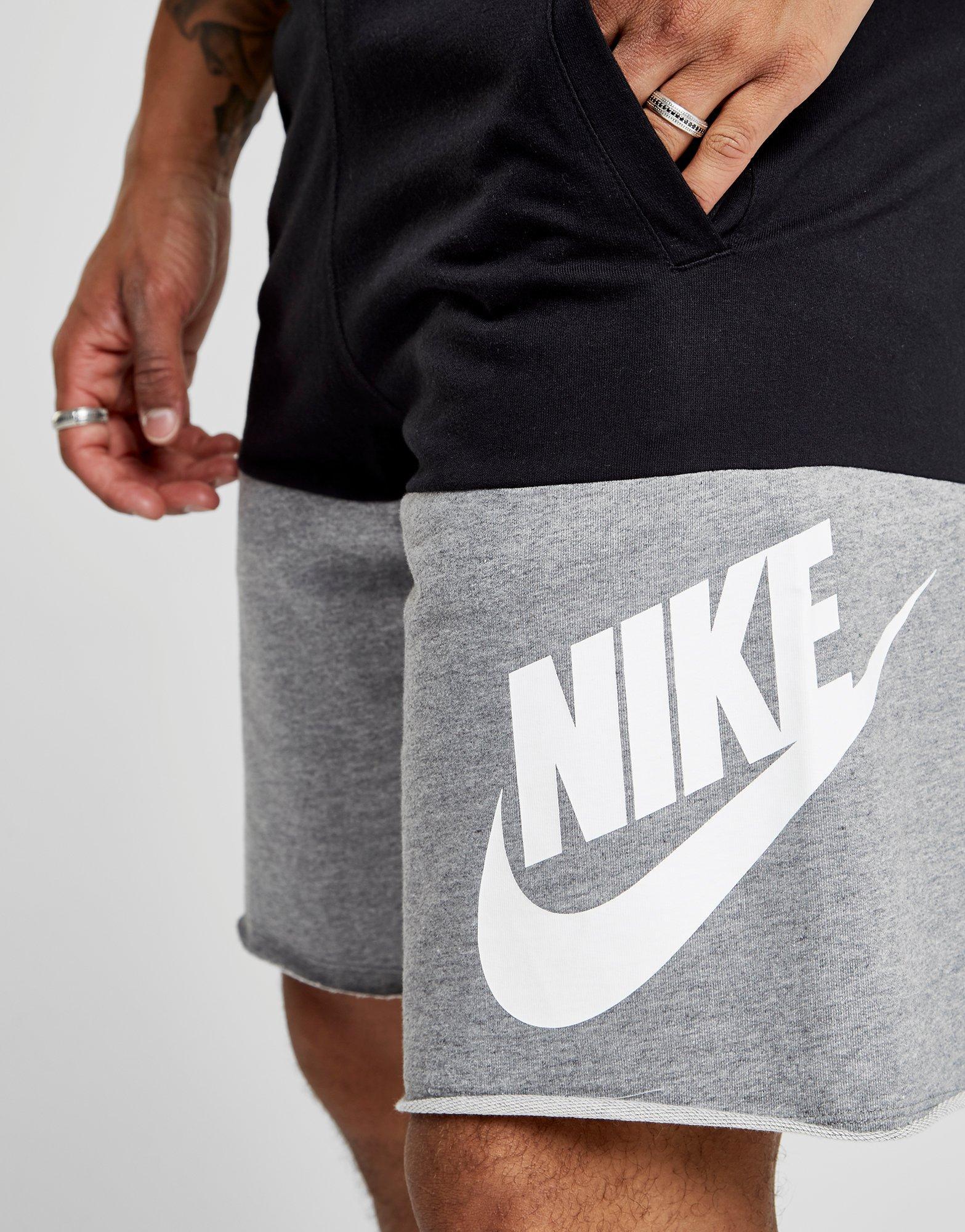 nike alumni shorts grey