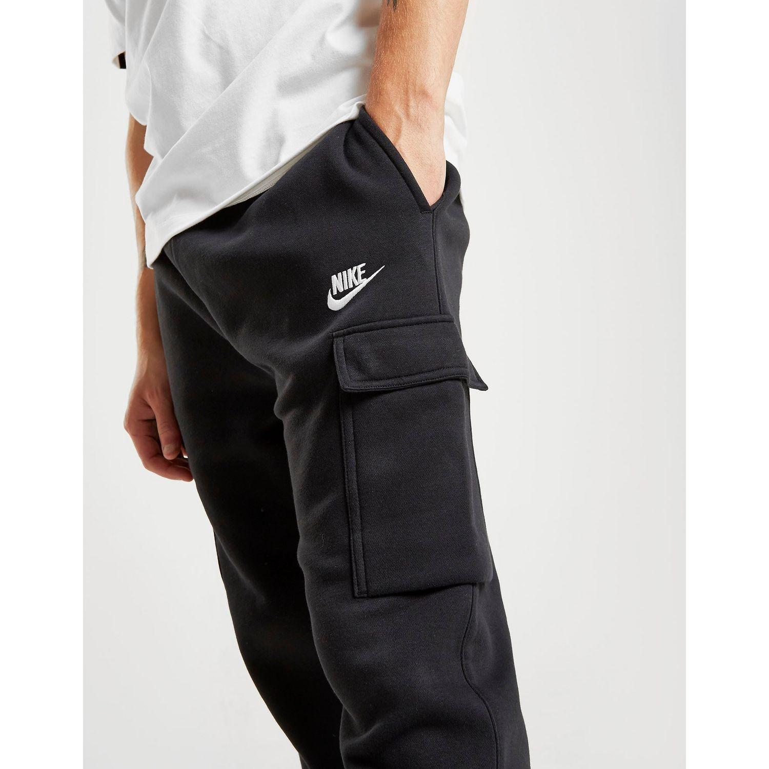 Nike Cotton Foundation Cargo Joggers in Black for Men - Lyst