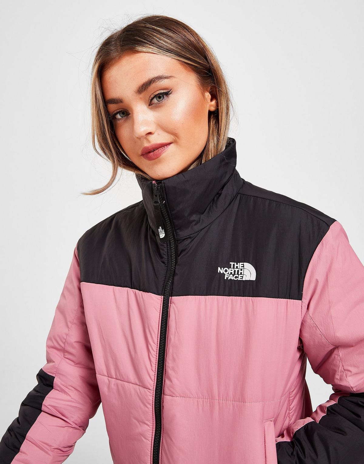 The North Face Synthetic Gosei Puffer Jacket In Pink Black Pink Lyst