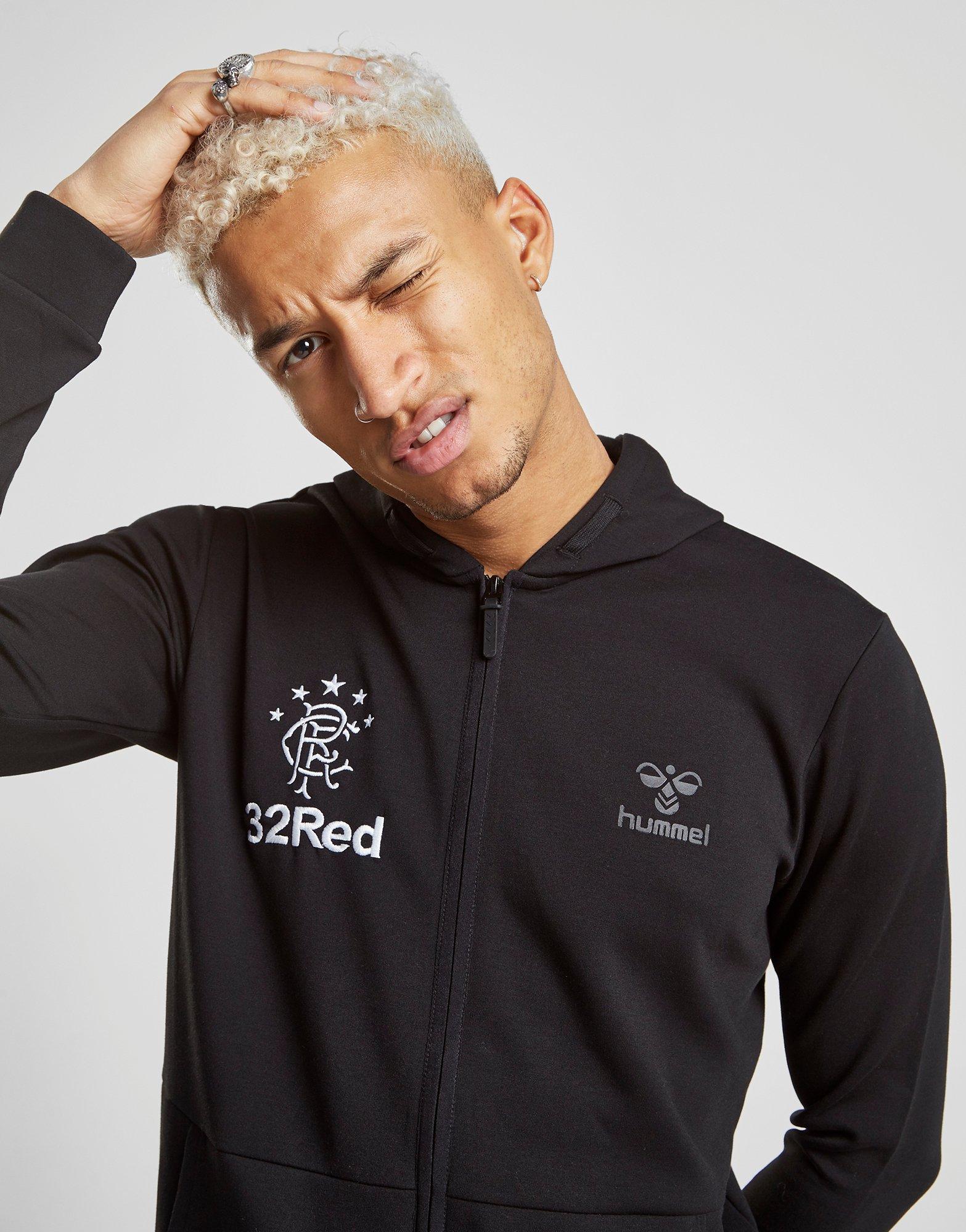 Hummel Cotton Rangers Fc Travel Hoodie in Black for Men - Lyst