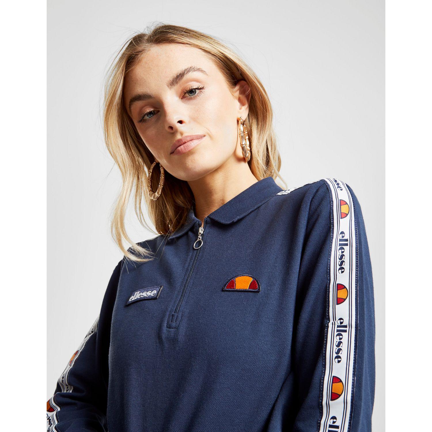 ellesse long sleeve crop polo top