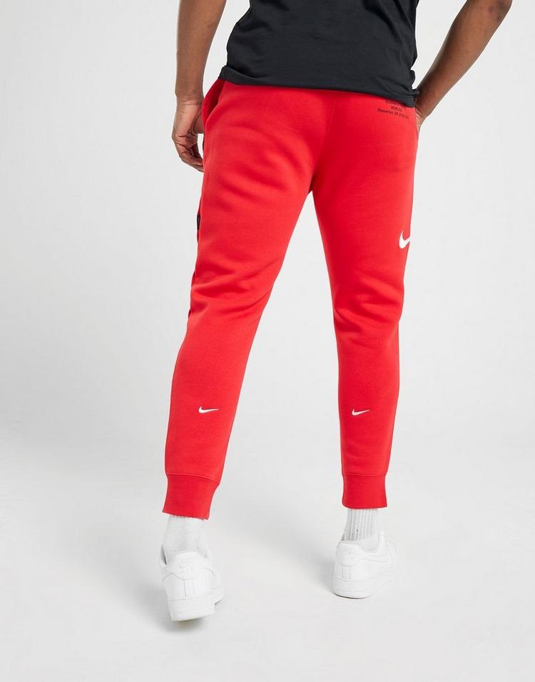 Nike Fleece Double Swoosh Joggers in Red for Men - Lyst