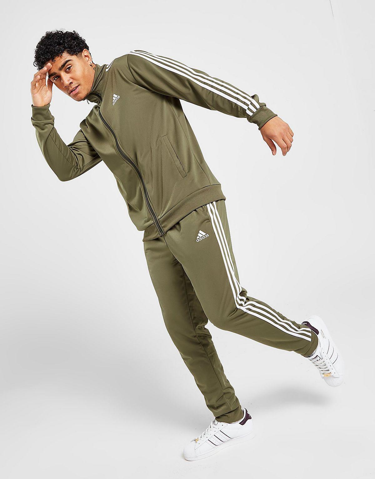adidas Badge Of Sport 3 stripes Tracksuit in Green for Men Lyst UK adidas Badge Of Sport 3 stripes Tracksuit in Green for Men Lyst UK