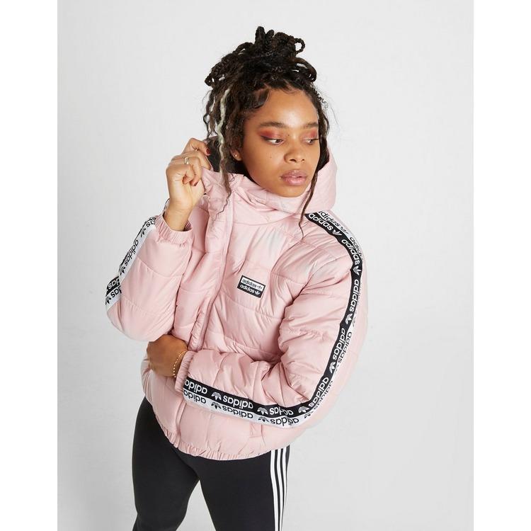 adidas tape hoodie pink