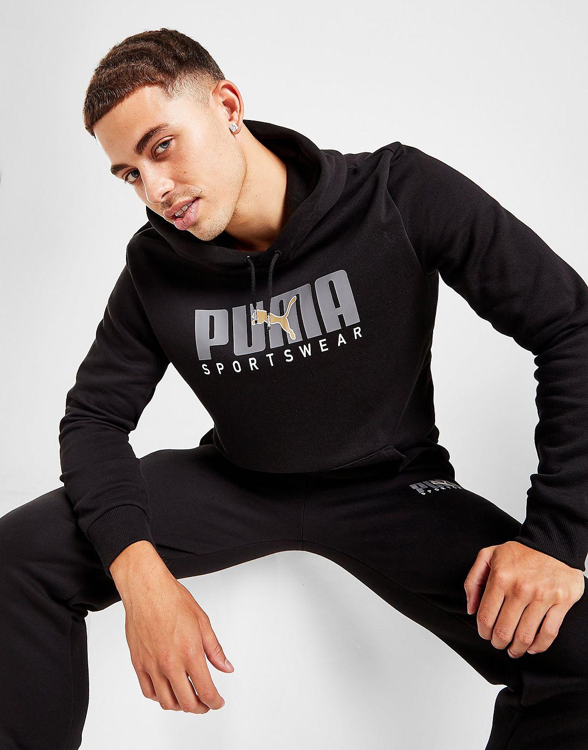 PUMA Core Sportswear Hoodie in Black for Men