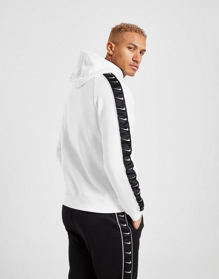 Nike Cotton Sportswear Swoosh Tape Hoodie in White/Black (White) for Men -  Lyst