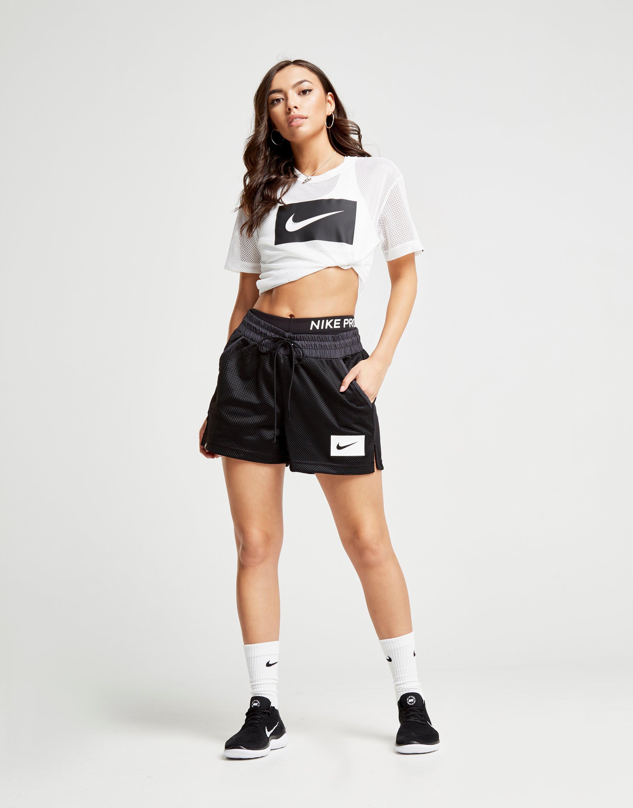 Nike Synthetic Swoosh Mesh T-shirt in White - Lyst