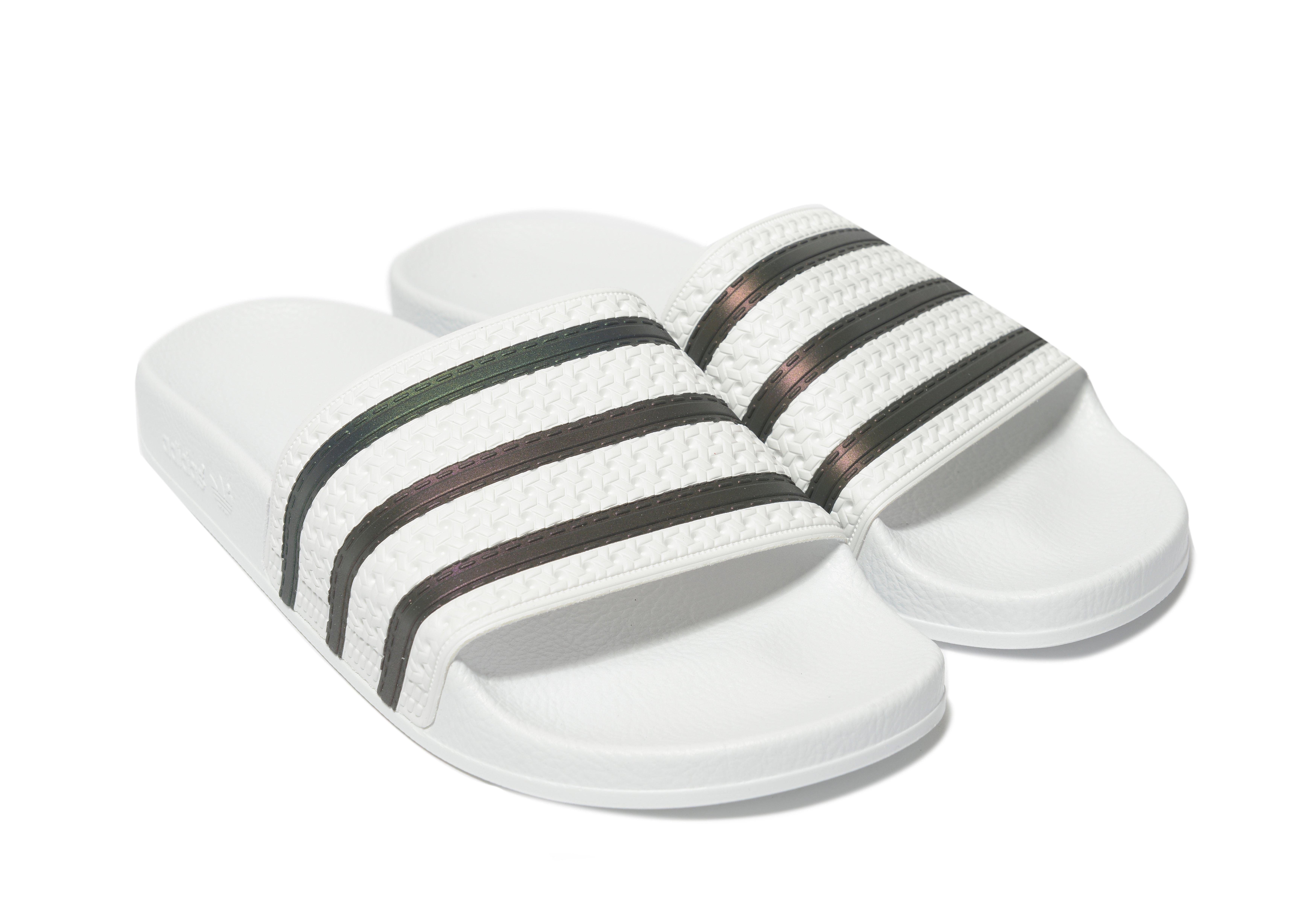 adidas slides white and black