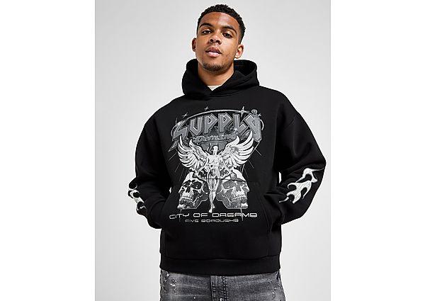 Hoodie Homme Supply & Demand Co. – Noir, Coton, Taille XS – Poches Logo