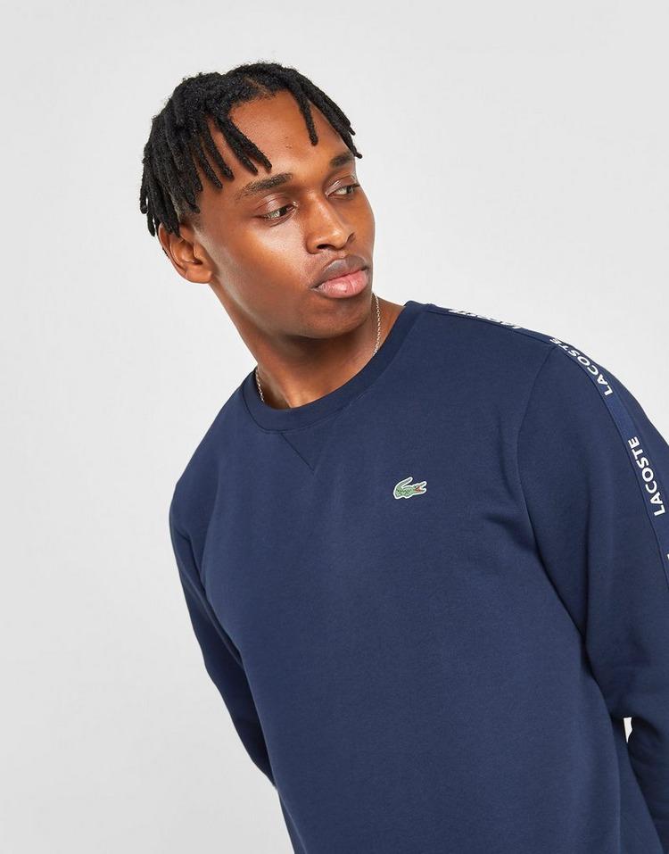 lacoste tonal tape crew sweatshirt