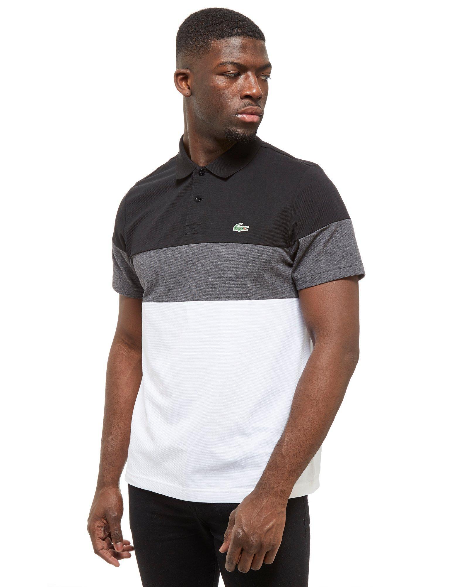 lacoste color block polo