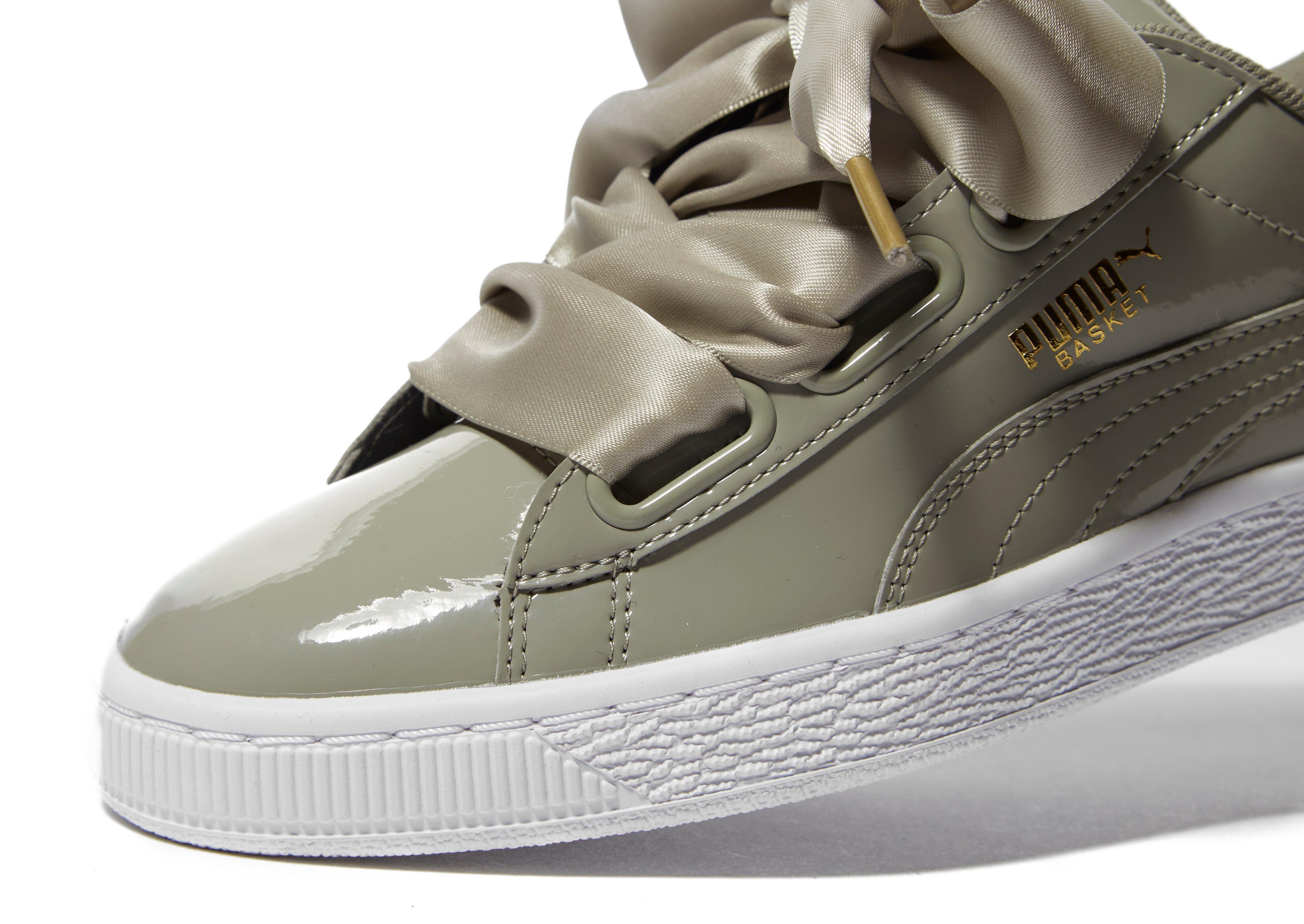 puma basket heart green