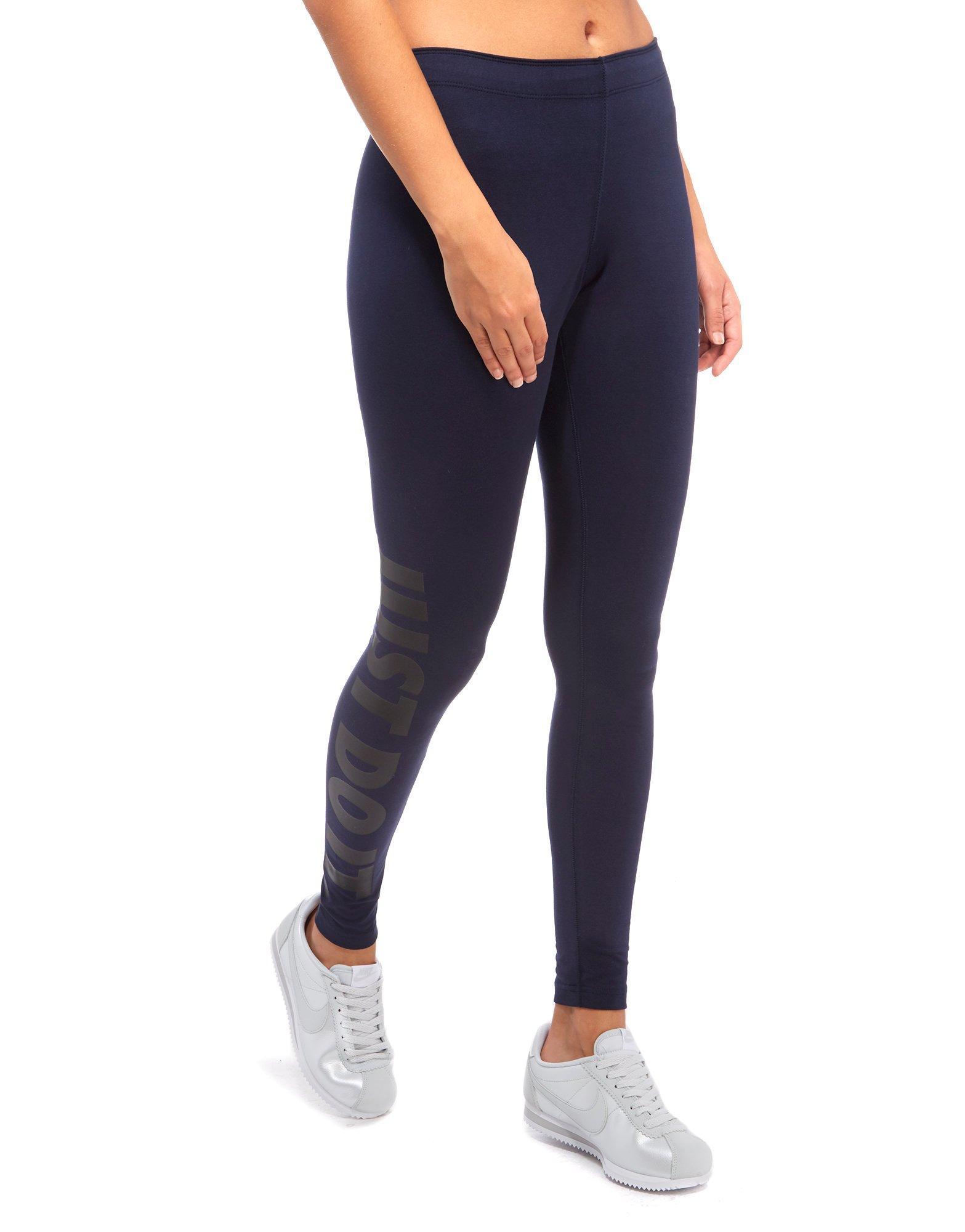 blue nike just do it leggings