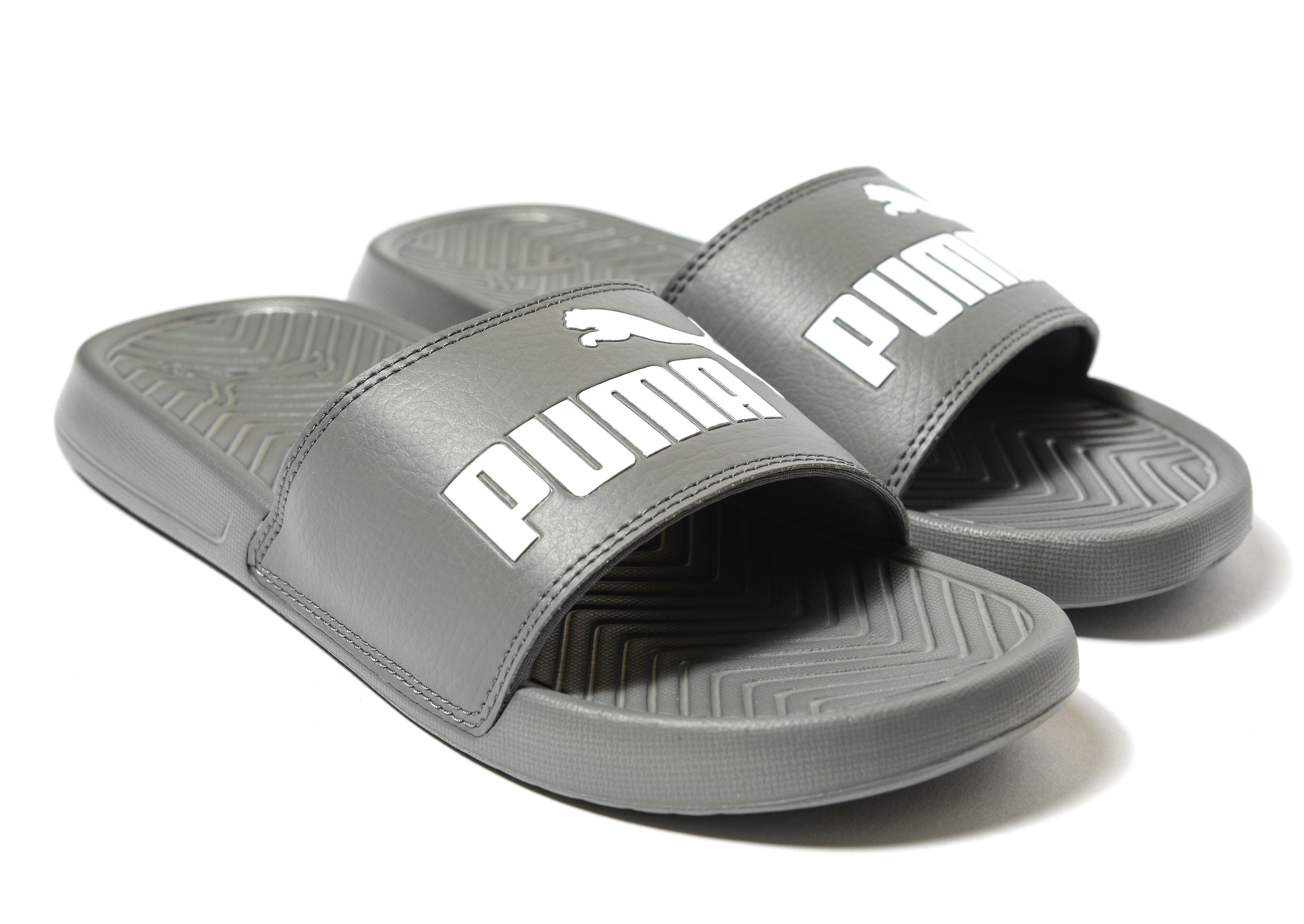 puma popcat slides white