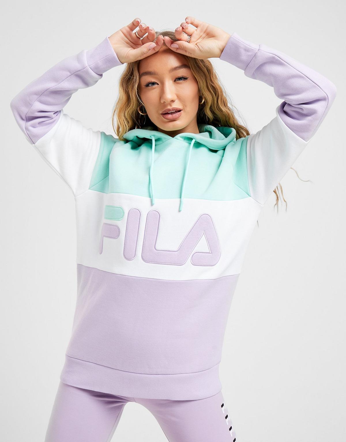 fila colour block boyfriend overhead hoodie