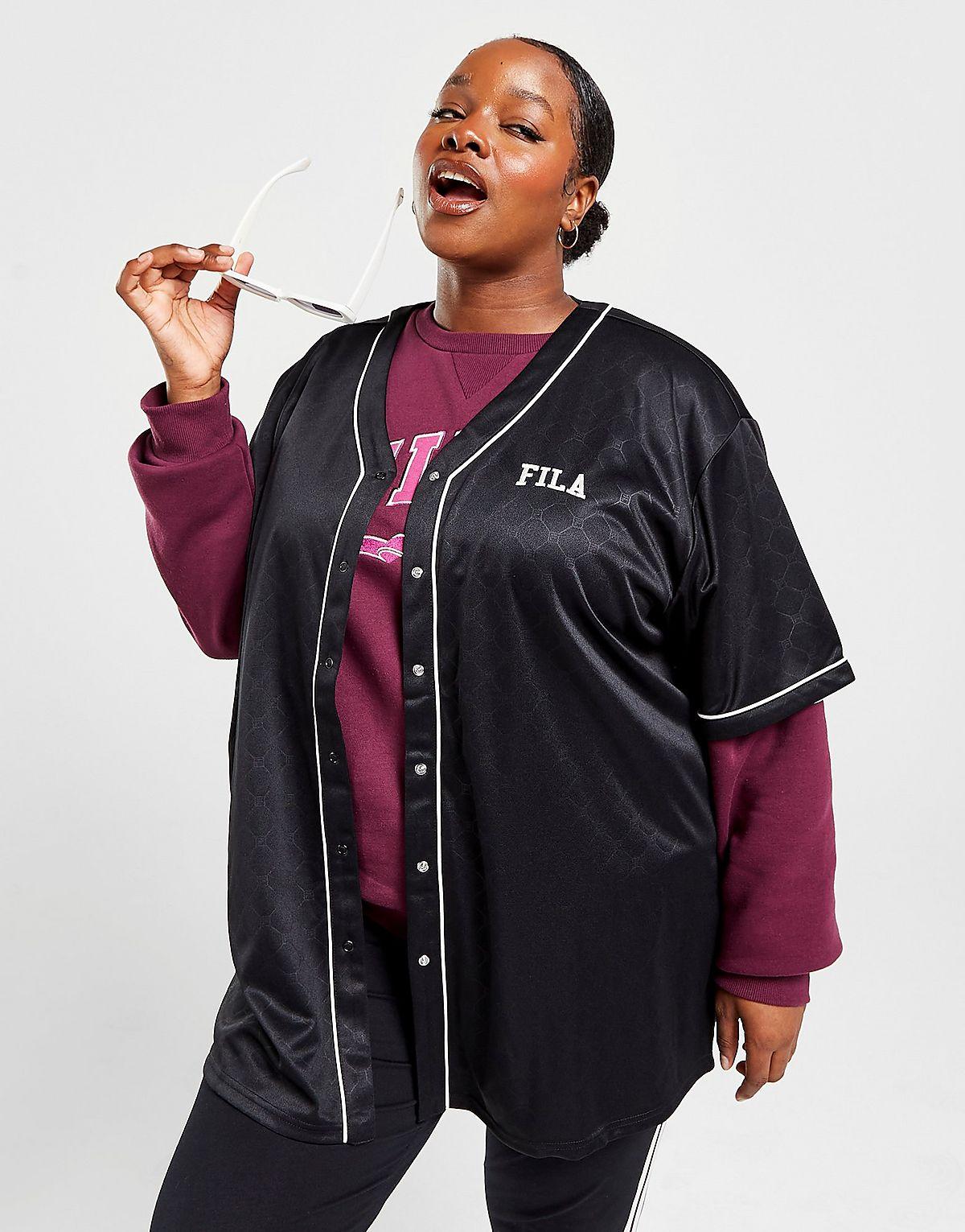 Fila Plus Size All Over Print Baseball Shirt in Red | Lyst UK