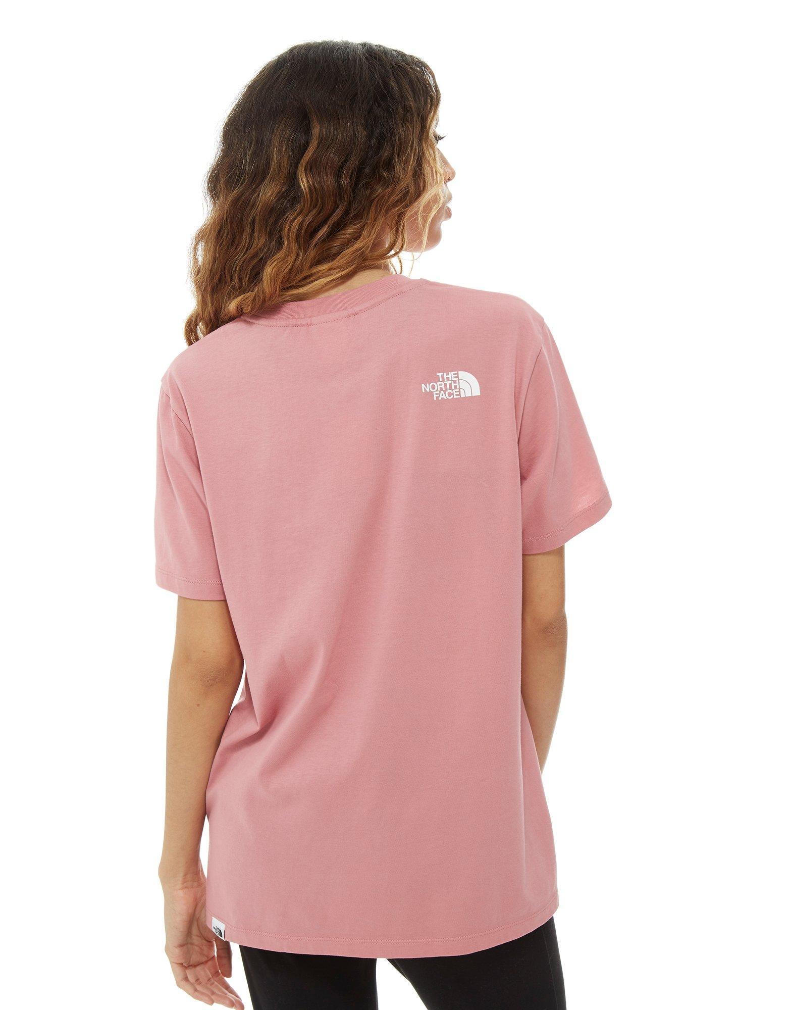 The North Face Logo Boyfriend Tshirt in Pink Lyst